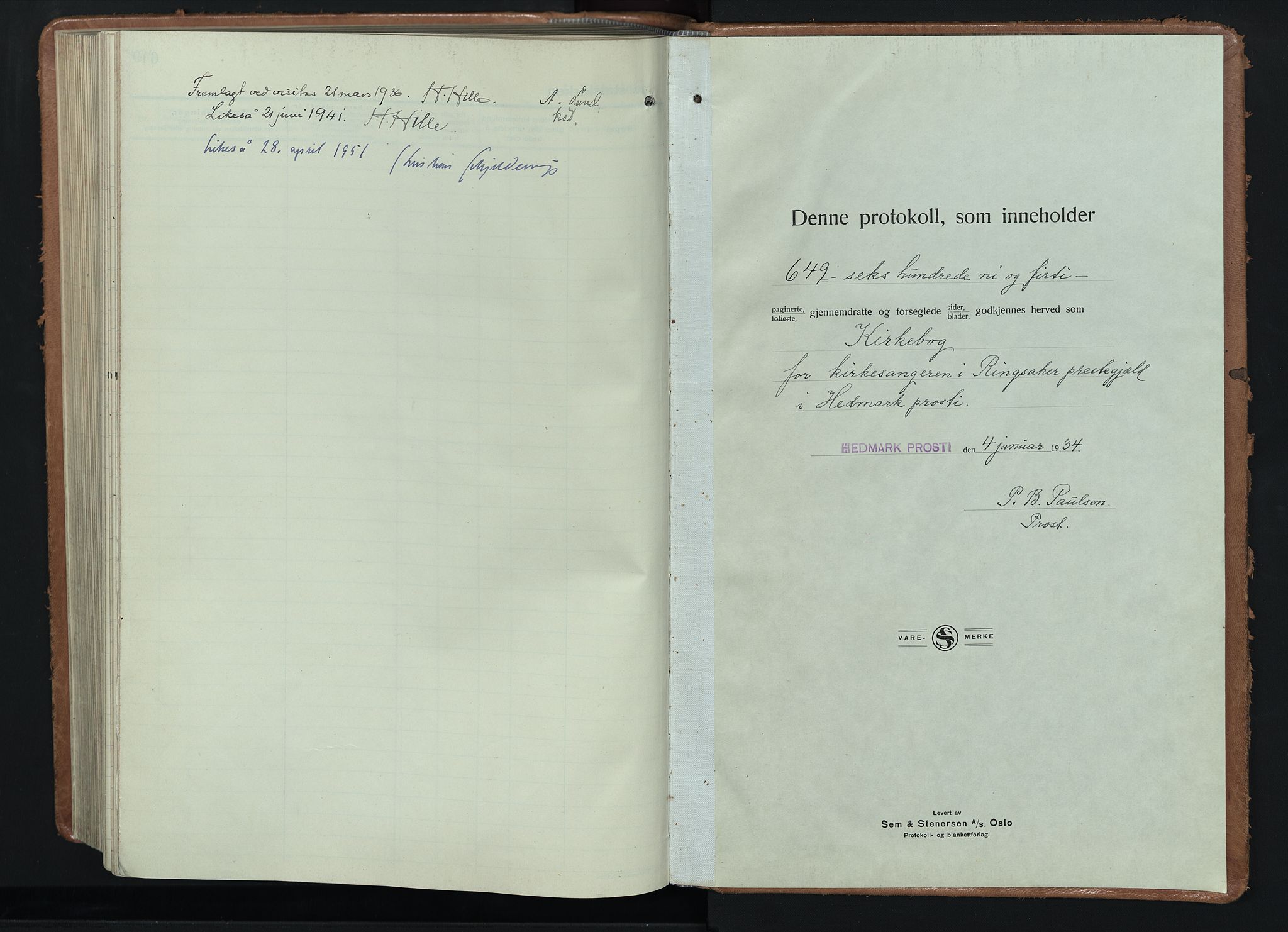 Ringsaker prestekontor, SAH/PREST-014/L/La/L0020: Parish register (copy) no. 20, 1934-1946
