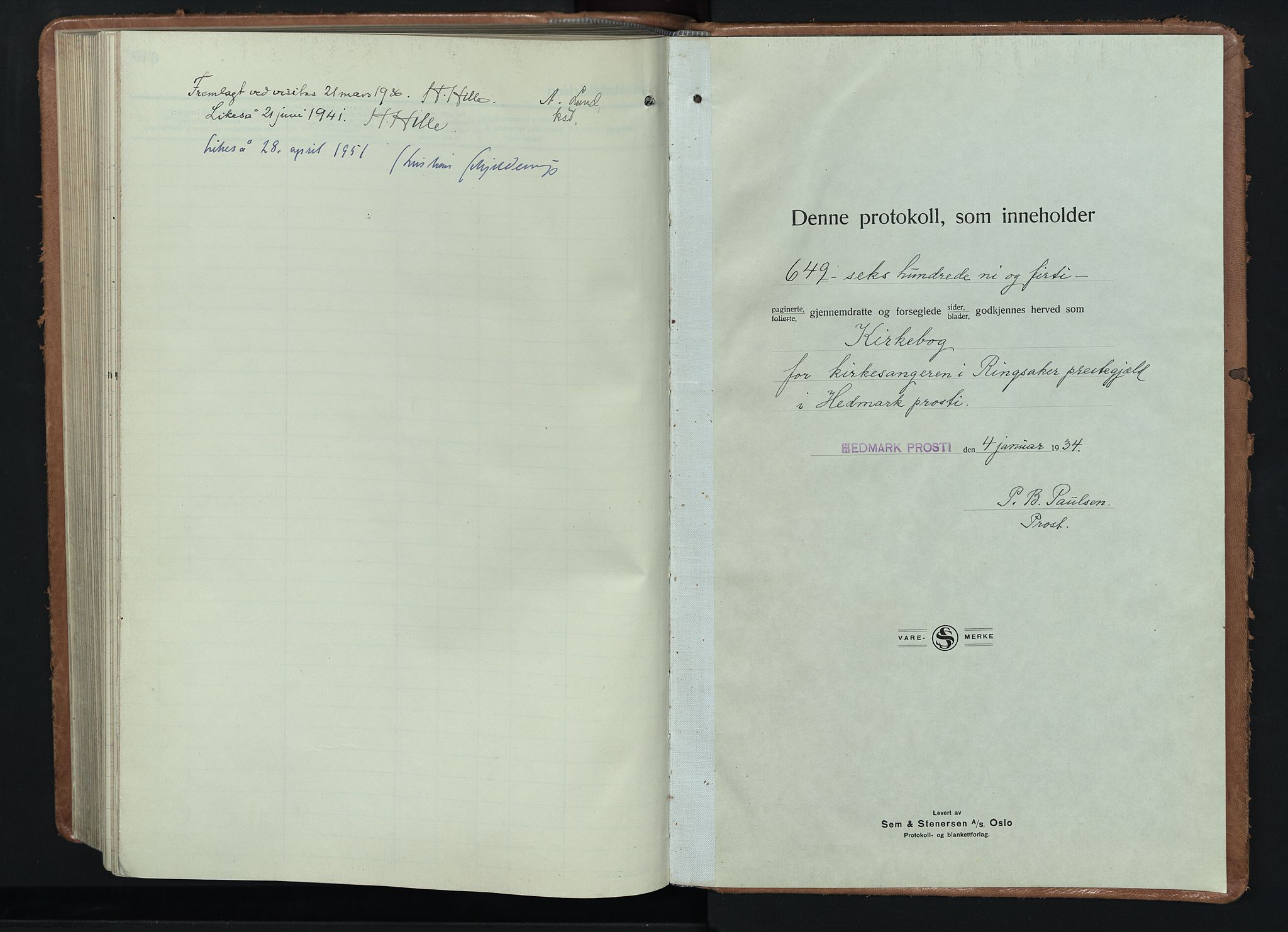 Ringsaker prestekontor, AV/SAH-PREST-014/L/La/L0020: Parish register (copy) no. 20, 1934-1946