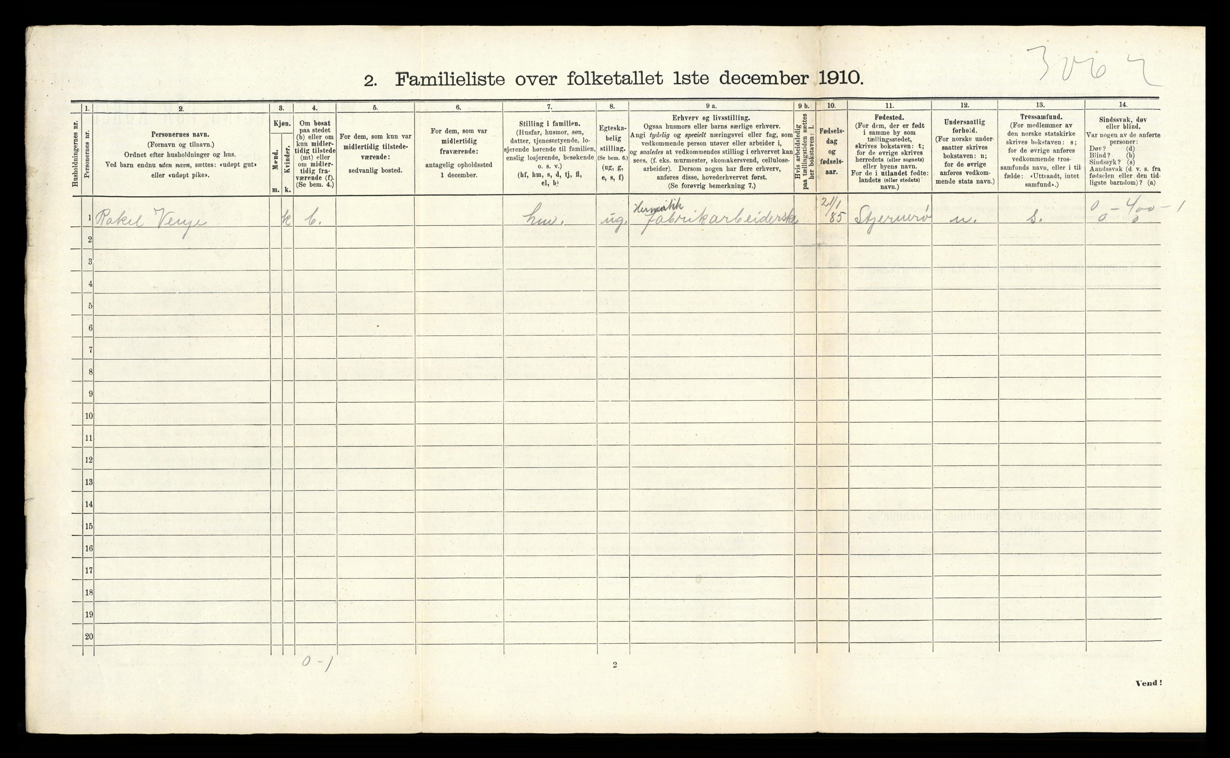 RA, 1910 census for Stavanger, 1910, p. 24897