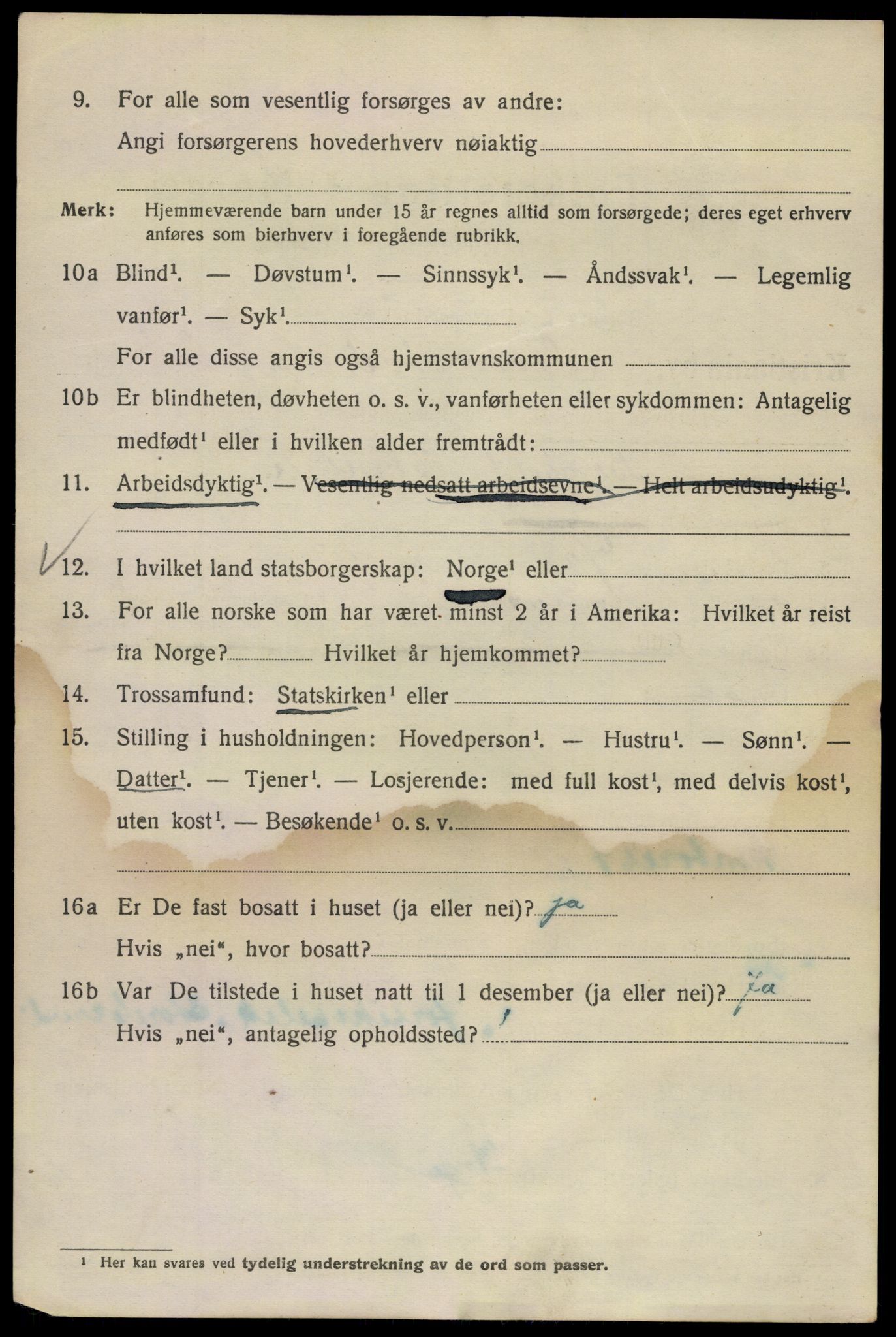 SAO, 1920 census for Kristiania, 1920, p. 223030