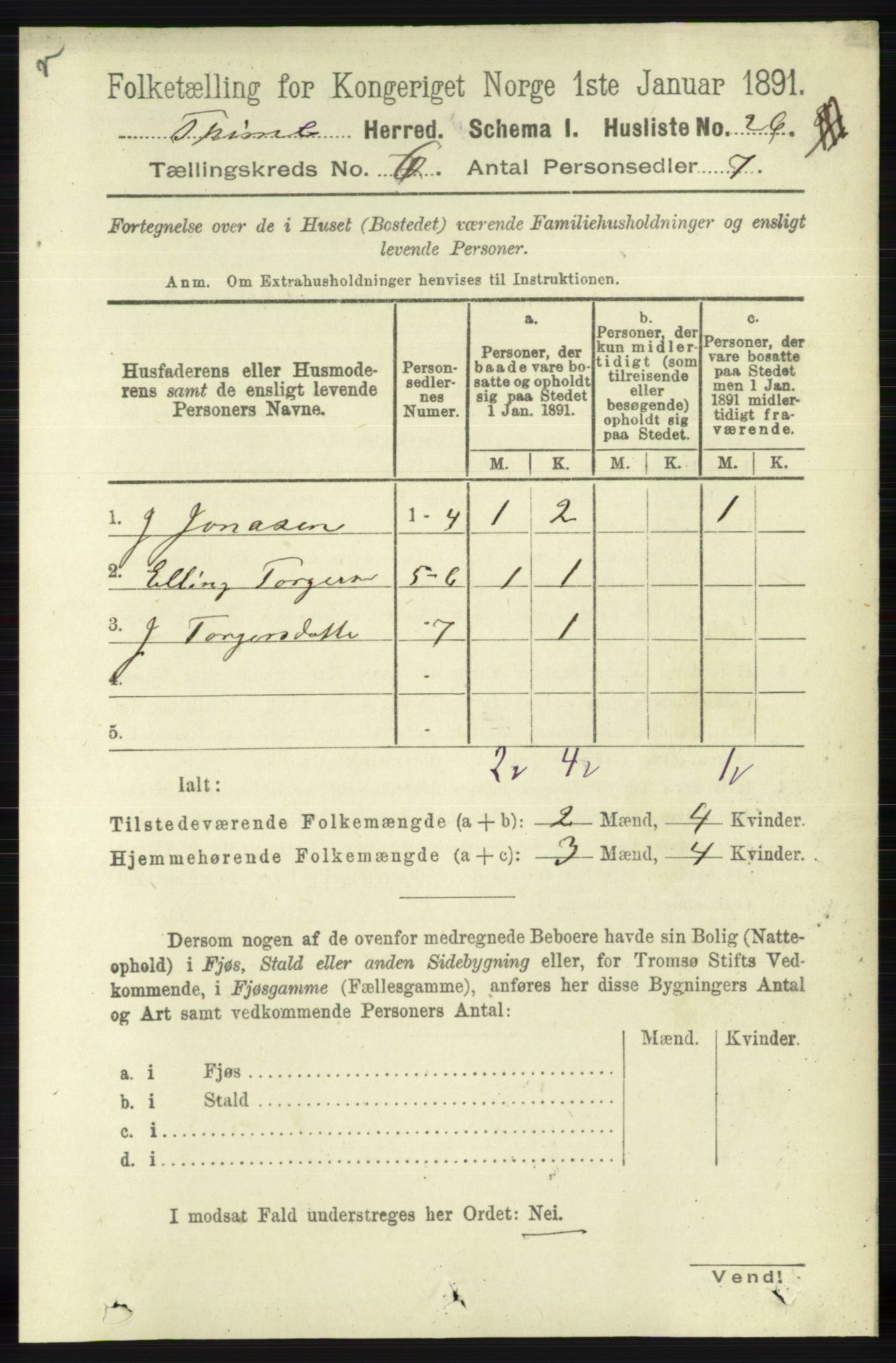 RA, 1891 census for 1121 Time, 1891, p. 2373