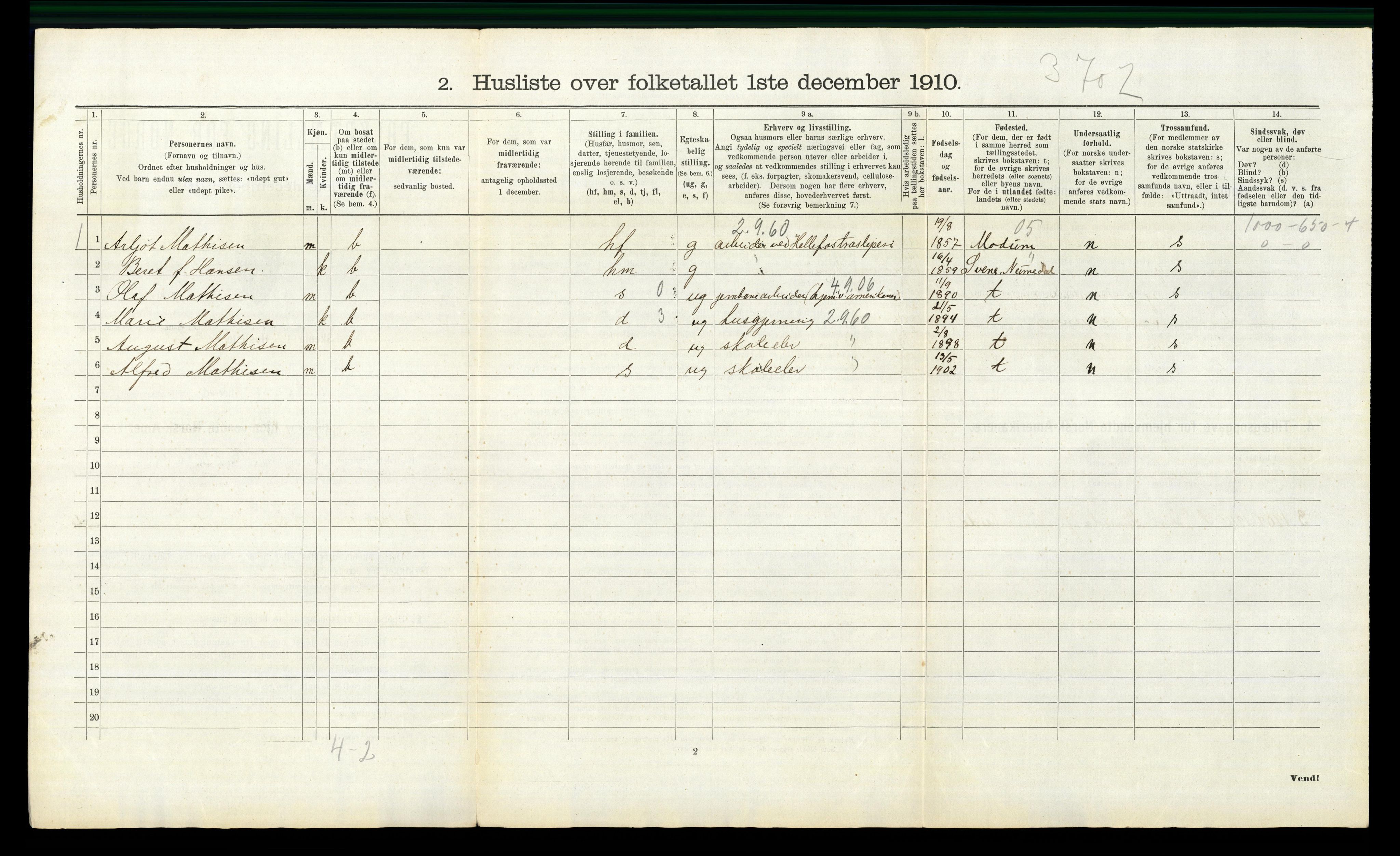 RA, 1910 census for Øvre Eiker, 1910, p. 1796