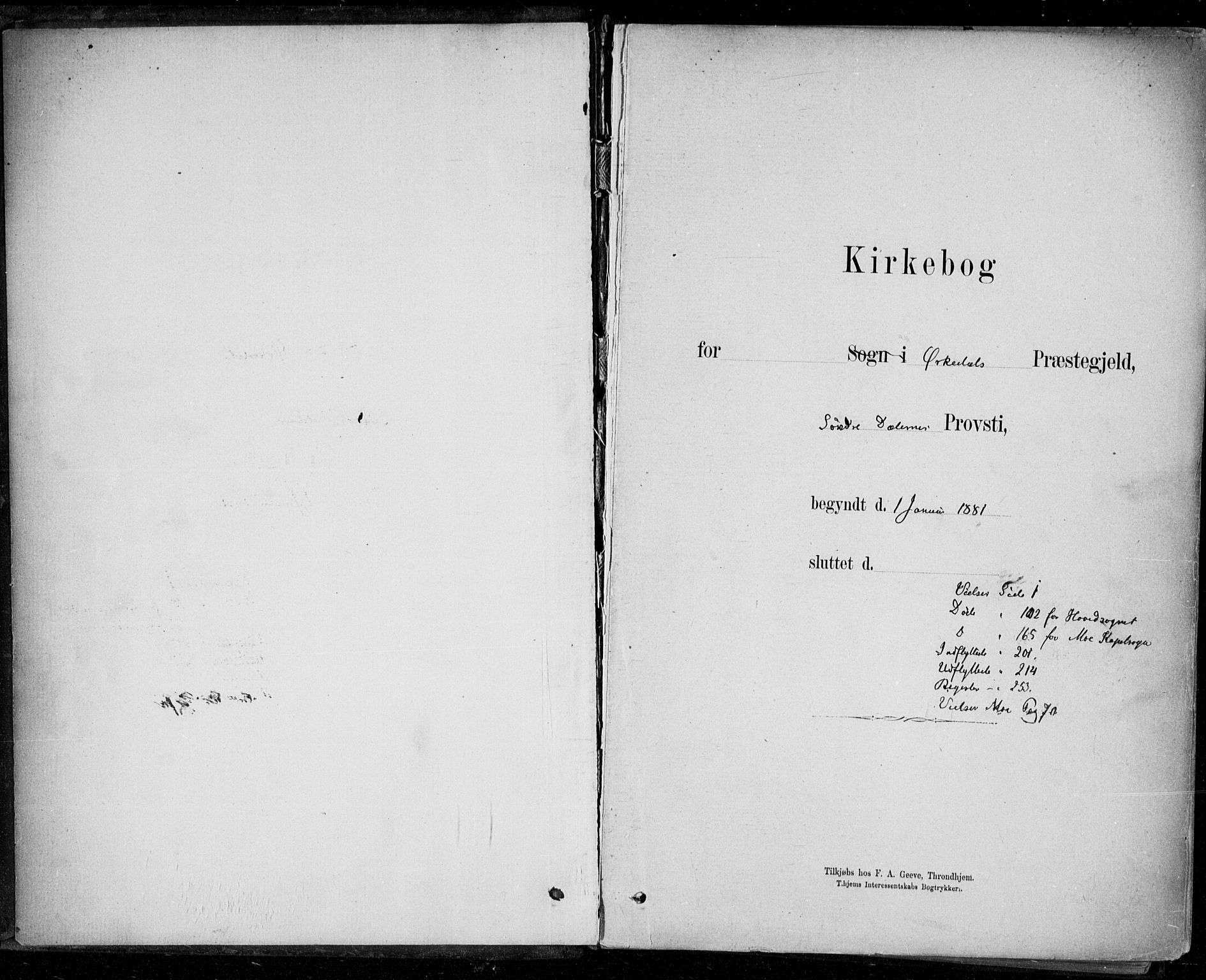 Ministerialprotokoller, klokkerbøker og fødselsregistre - Sør-Trøndelag, SAT/A-1456/668/L0810: Parish register (official) no. 668A10, 1881-1894
