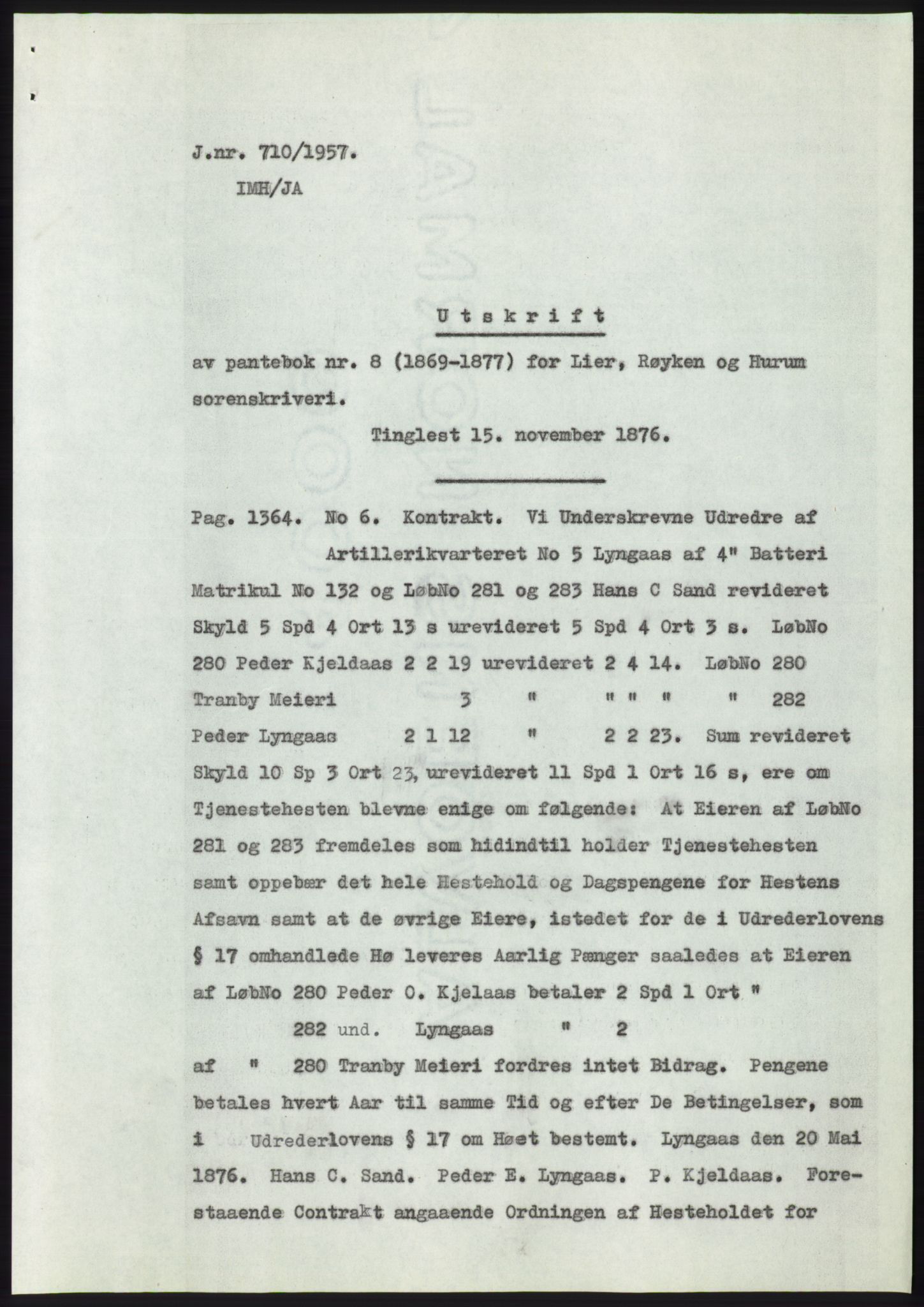 Statsarkivet i Kongsberg, AV/SAKO-A-0001, 1957, p. 329