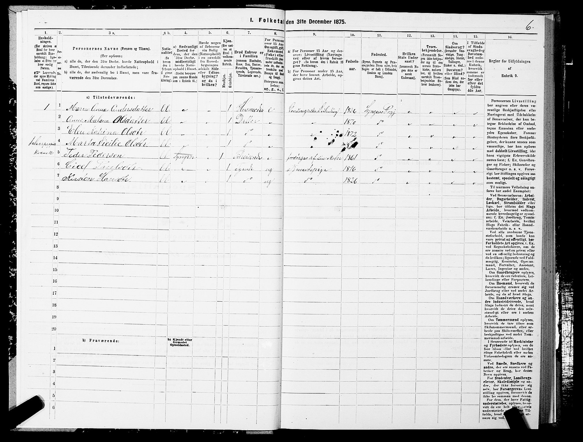 SATØ, 1875 census for 1938P Lyngen, 1875, p. 4006