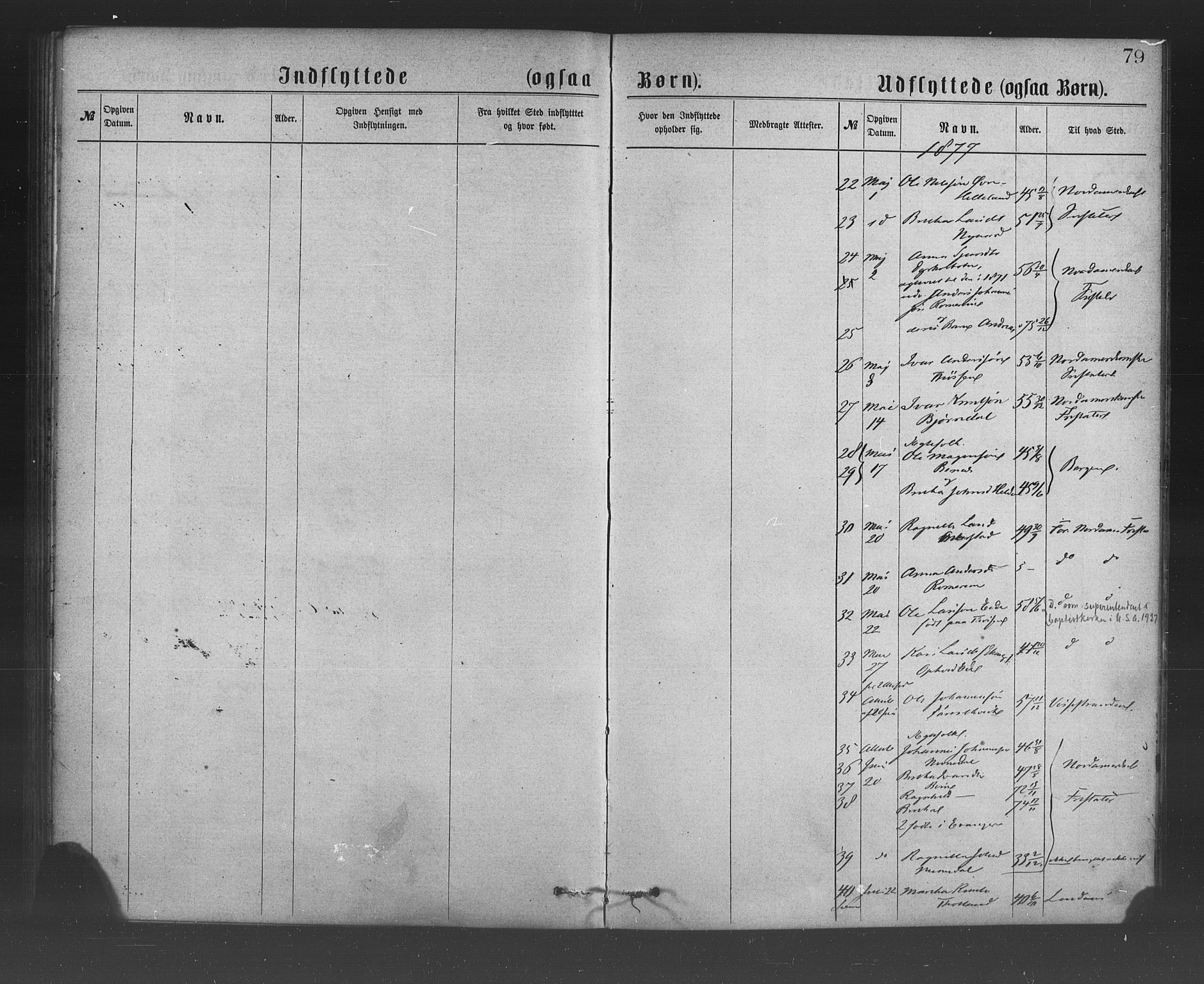 Hosanger sokneprestembete, SAB/A-75801/H/Haa: Parish register (official) no. A 10, 1877-1879, p. 79