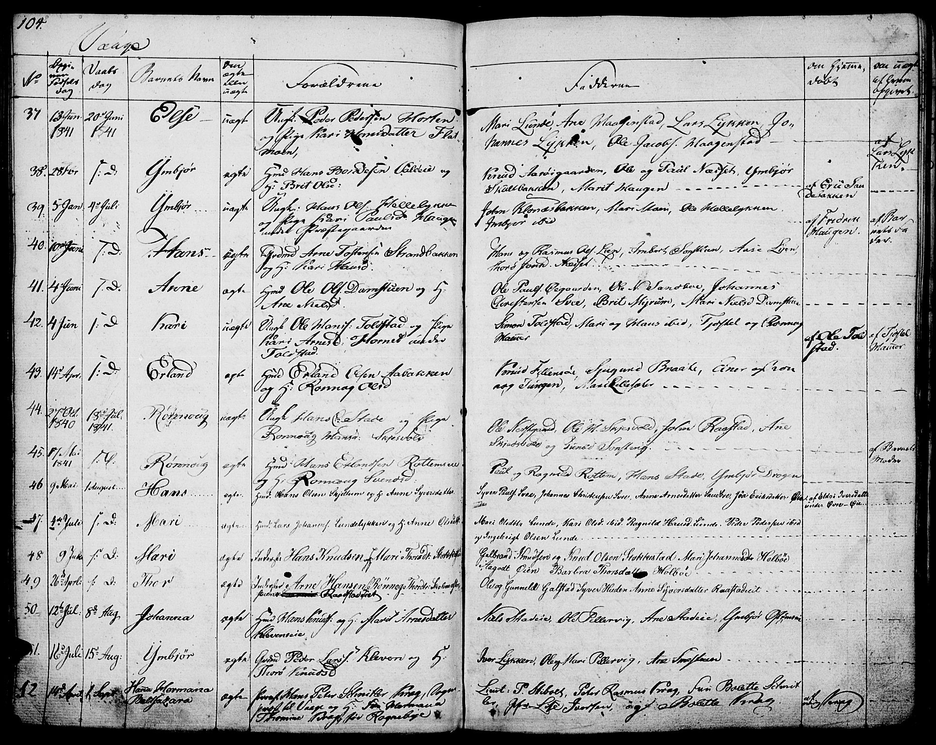 Vågå prestekontor, AV/SAH-PREST-076/H/Ha/Haa/L0004: Parish register (official) no. 4 /1, 1827-1842, p. 104