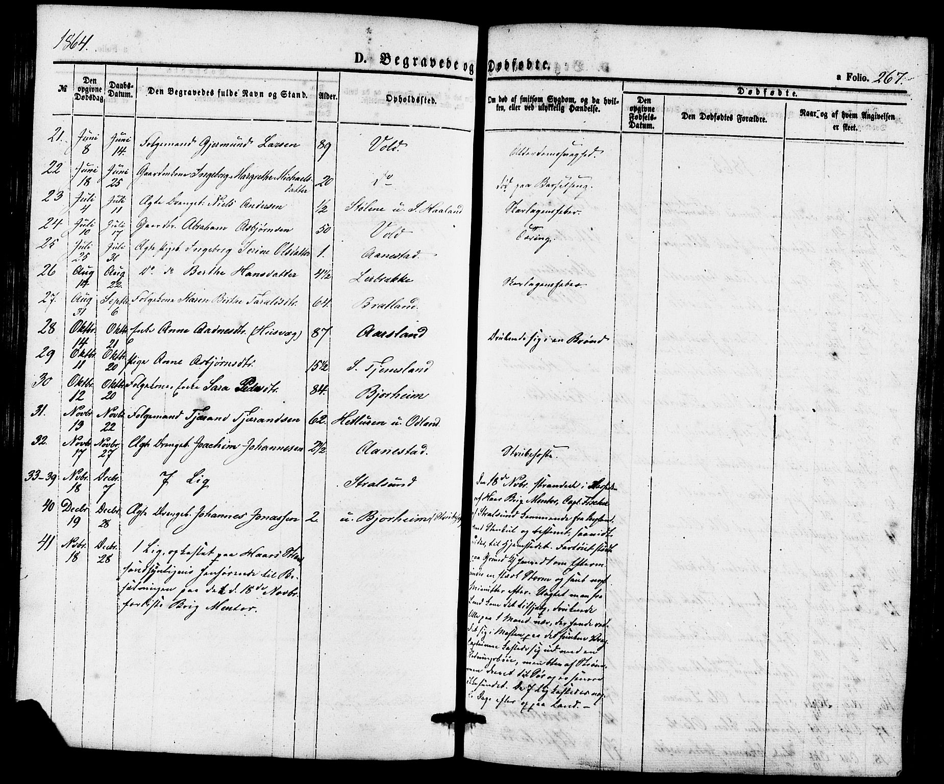 Hå sokneprestkontor, AV/SAST-A-101801/001/30BA/L0009: Parish register (official) no. A 8, 1855-1878, p. 267