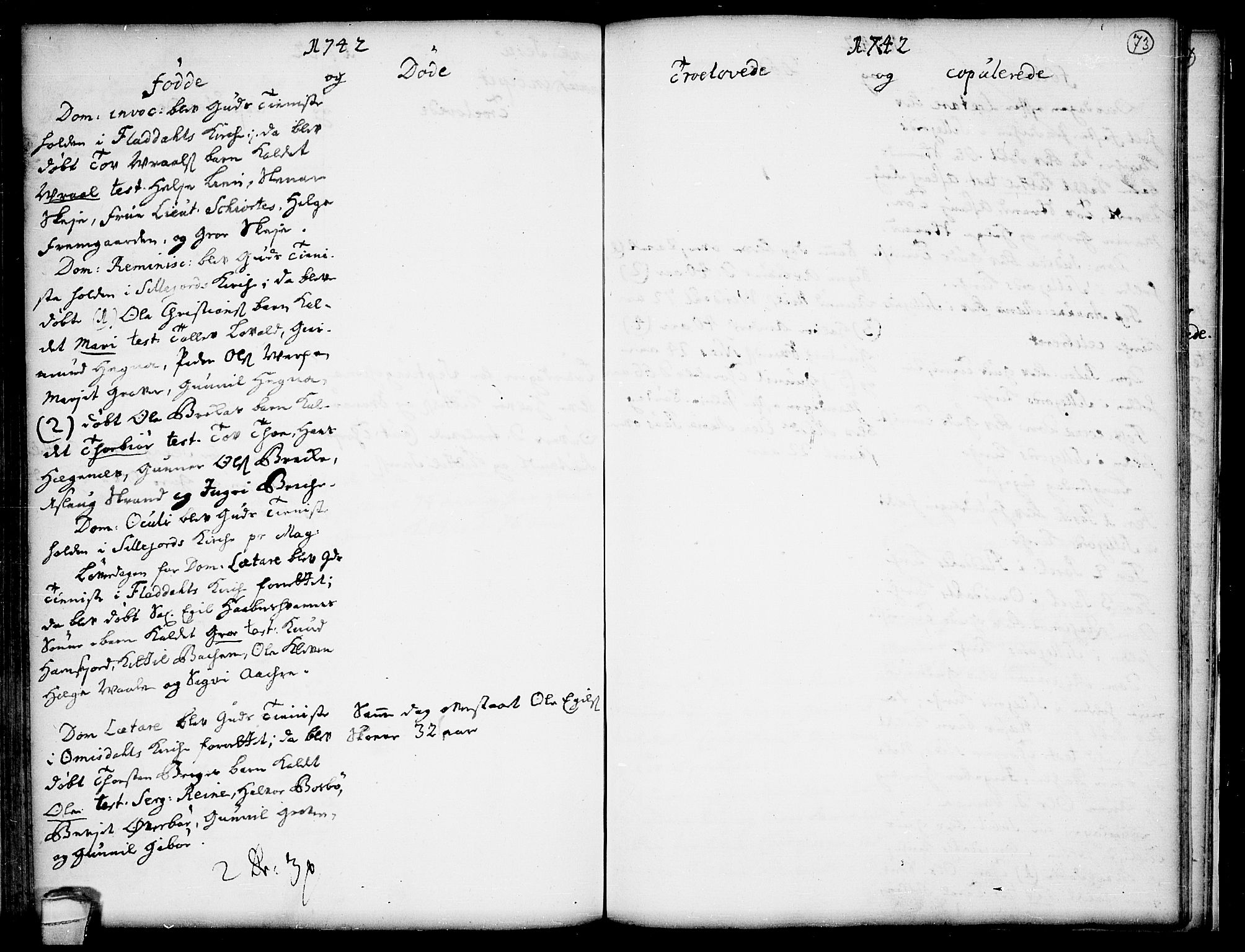 Seljord kirkebøker, SAKO/A-20/F/Fa/L0005: Parish register (official) no. I 5, 1737-1743, p. 73