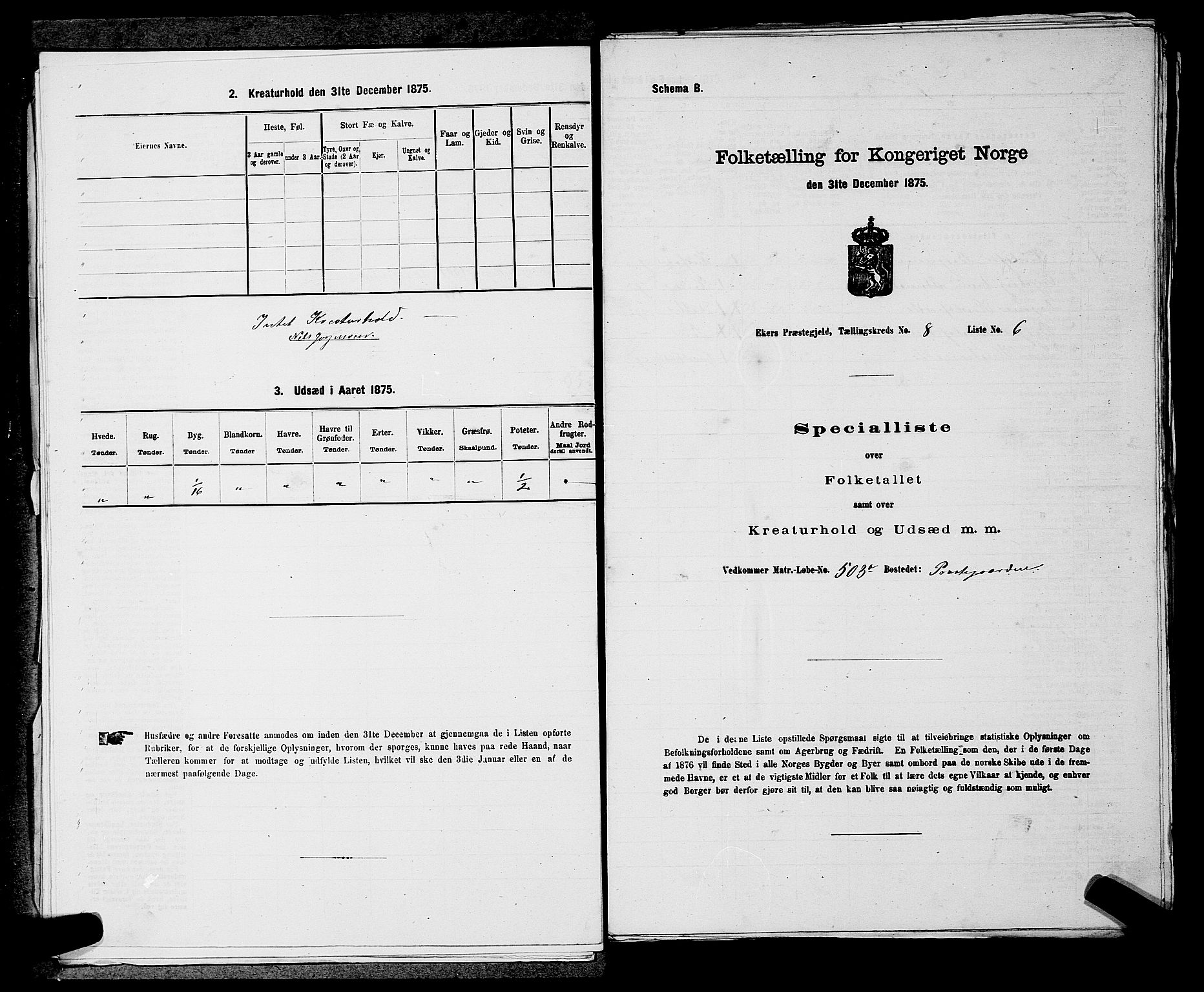 SAKO, 1875 census for 0624P Eiker, 1875, p. 1444