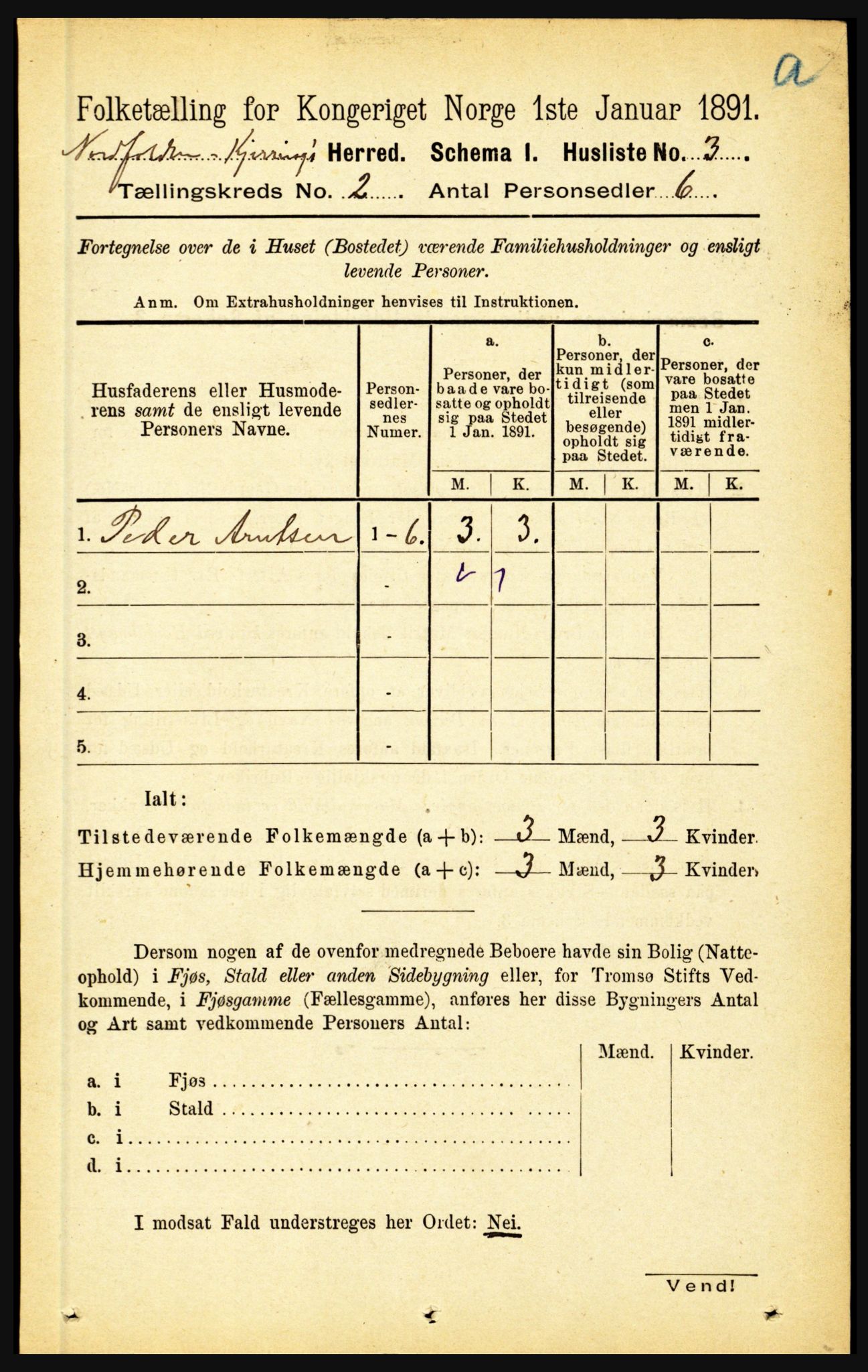 RA, 1891 census for 1846 Nordfold-Kjerringøy, 1891, p. 390