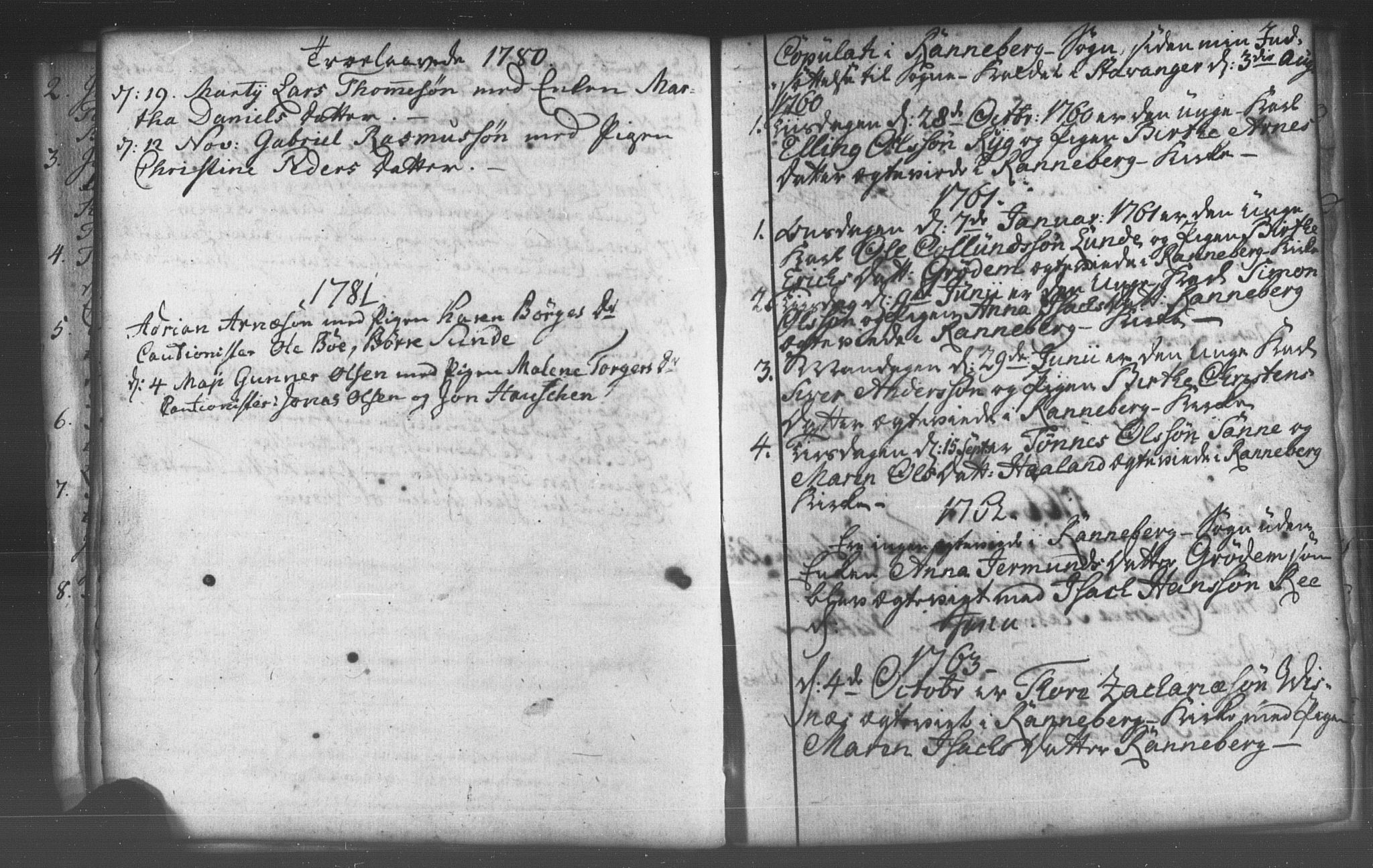 Domkirken sokneprestkontor, SAST/A-101812/001/30/30BB/L0005: Parish register (copy) no. B 5 /2, 1760-1781