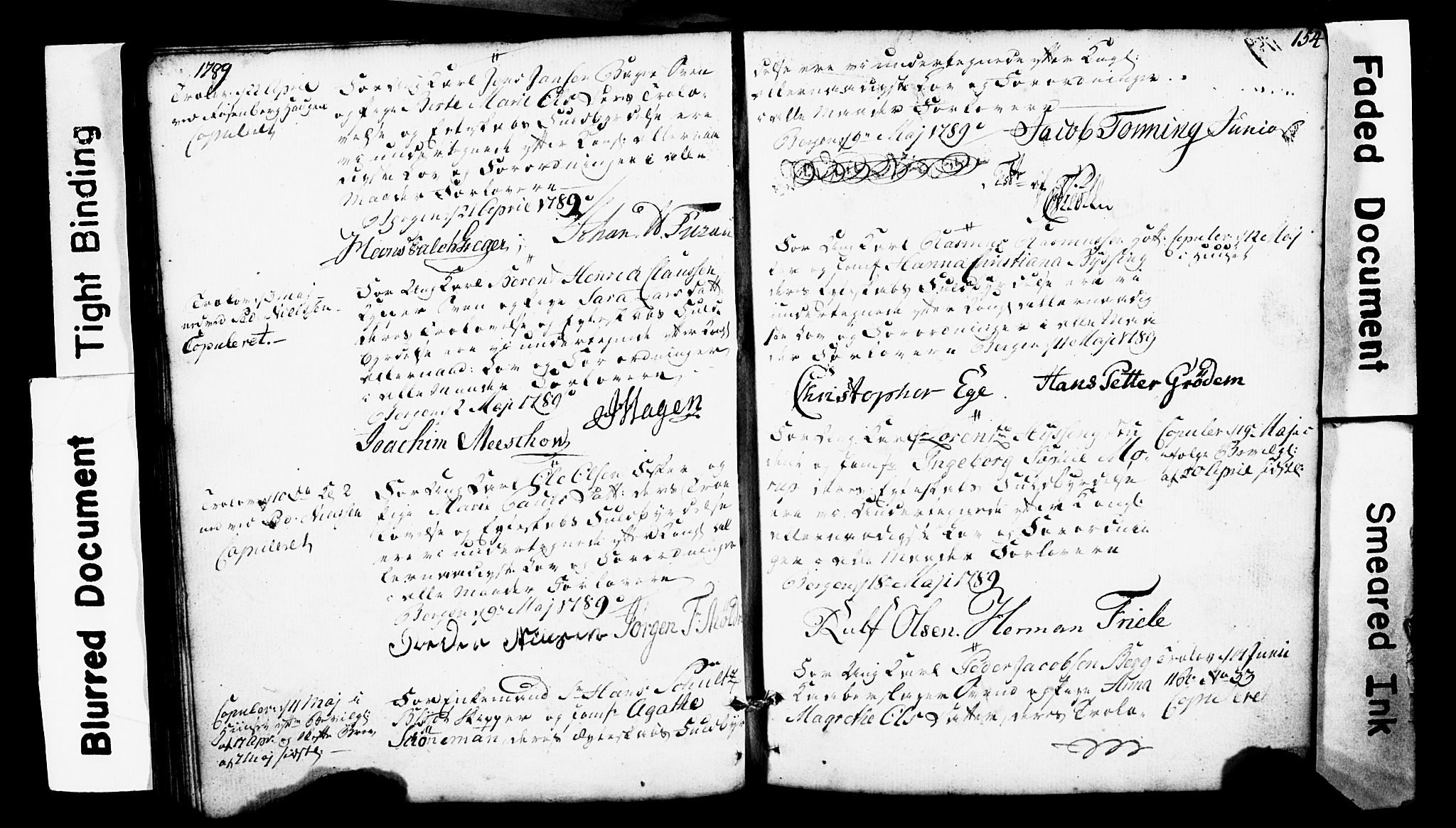 Domkirken sokneprestembete, AV/SAB-A-74801: Best man's statements no. II.5.1, 1767-1792, p. 154