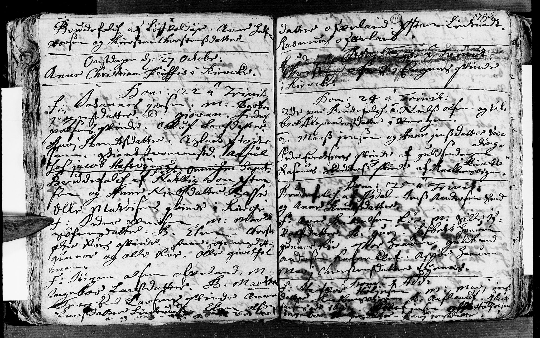 Øyestad sokneprestkontor, SAK/1111-0049/F/Fa/L0002: Parish register (official) no. A 2, 1692-1722, p. 111