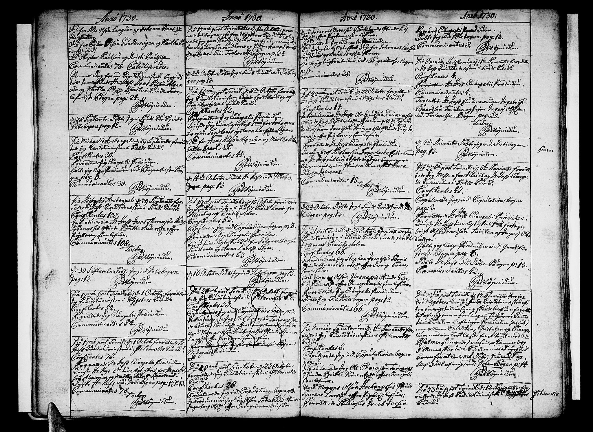 Sund sokneprestembete, AV/SAB-A-99930: Parish register (official) no. A 1, 1729-1740