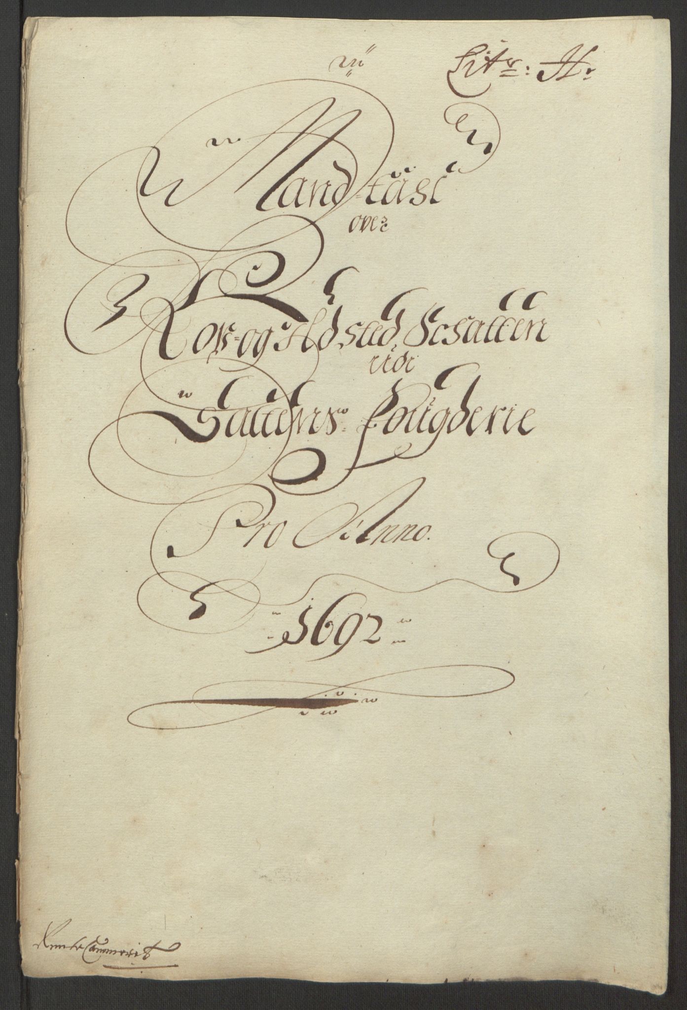 Rentekammeret inntil 1814, Reviderte regnskaper, Fogderegnskap, RA/EA-4092/R66/L4577: Fogderegnskap Salten, 1691-1693, p. 207