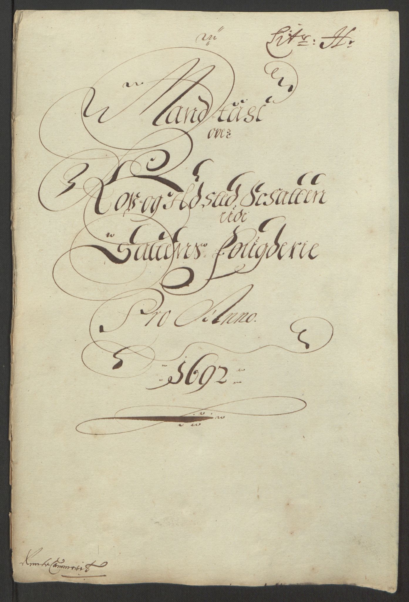 Rentekammeret inntil 1814, Reviderte regnskaper, Fogderegnskap, AV/RA-EA-4092/R66/L4577: Fogderegnskap Salten, 1691-1693, p. 207