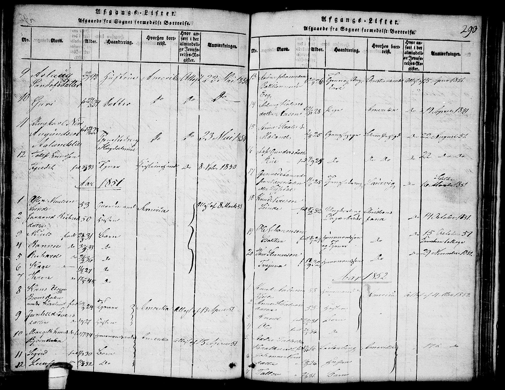 Lårdal kirkebøker, SAKO/A-284/G/Ga/L0001: Parish register (copy) no. I 1, 1815-1861, p. 293