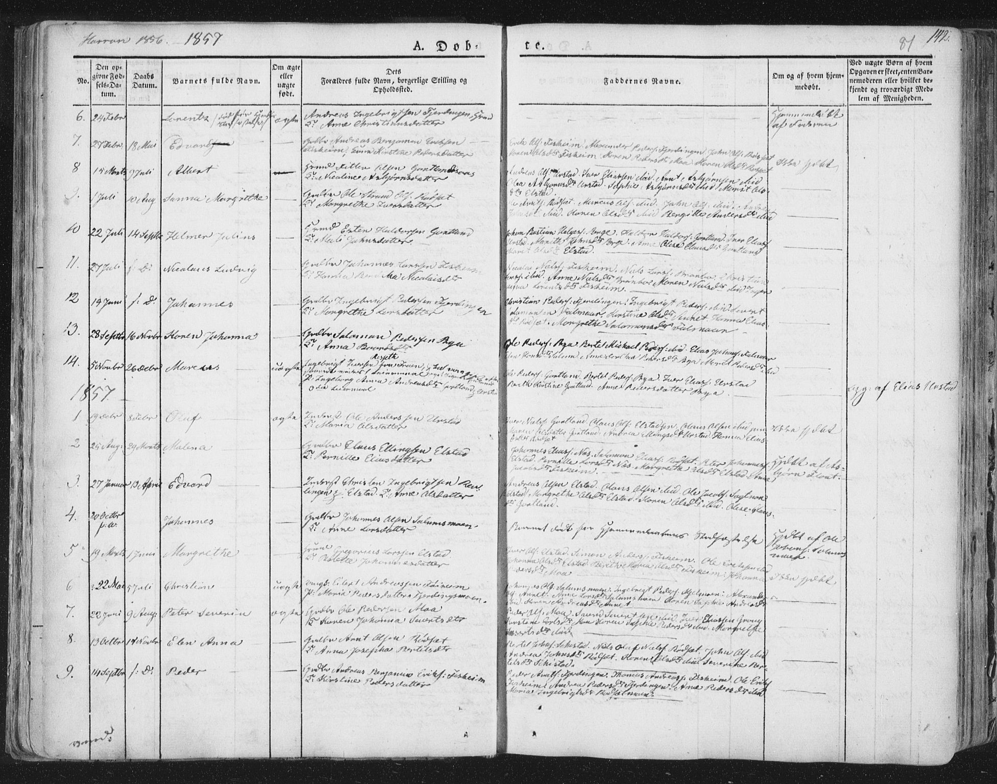 Ministerialprotokoller, klokkerbøker og fødselsregistre - Nord-Trøndelag, SAT/A-1458/758/L0513: Parish register (official) no. 758A02 /3, 1839-1868, p. 81