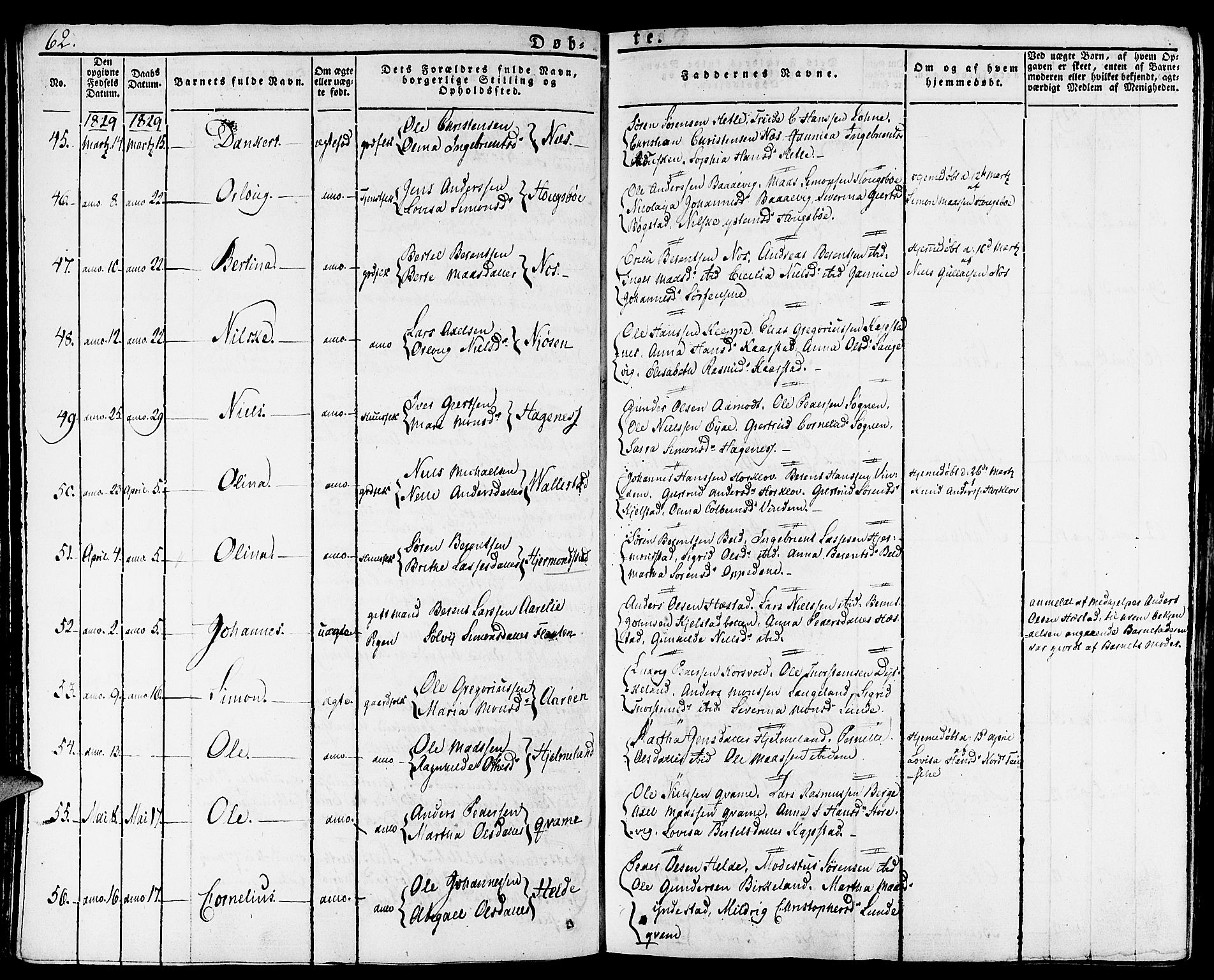 Gaular sokneprestembete, SAB/A-80001/H/Haa: Parish register (official) no. A 3, 1821-1840, p. 62