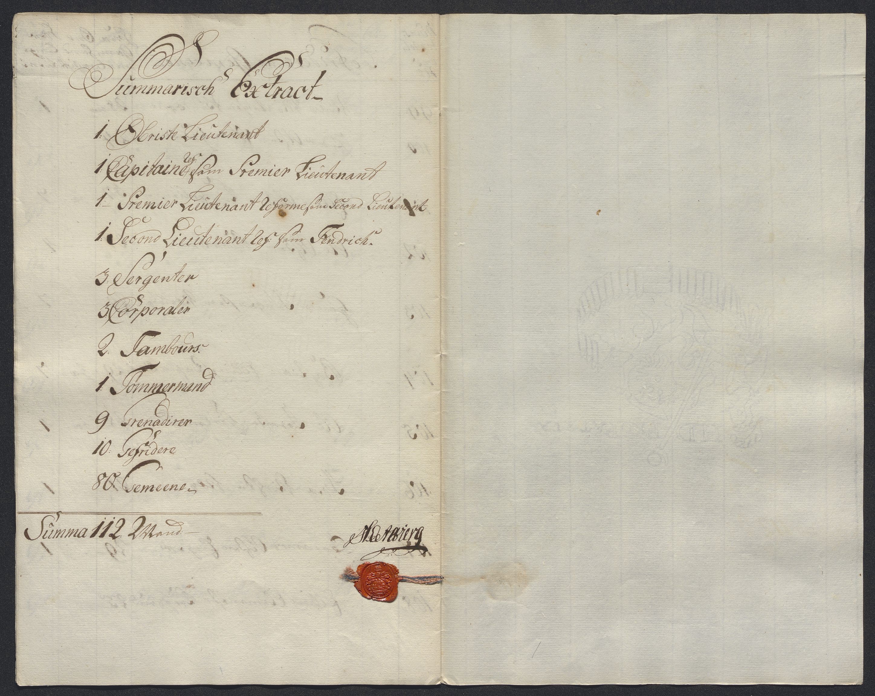 Kommanderende general (KG I) med Det norske krigsdirektorium, AV/RA-EA-5419/E/Ec/L0021: Ruller over nedkommanderte mannskap, 1758-1762, p. 281