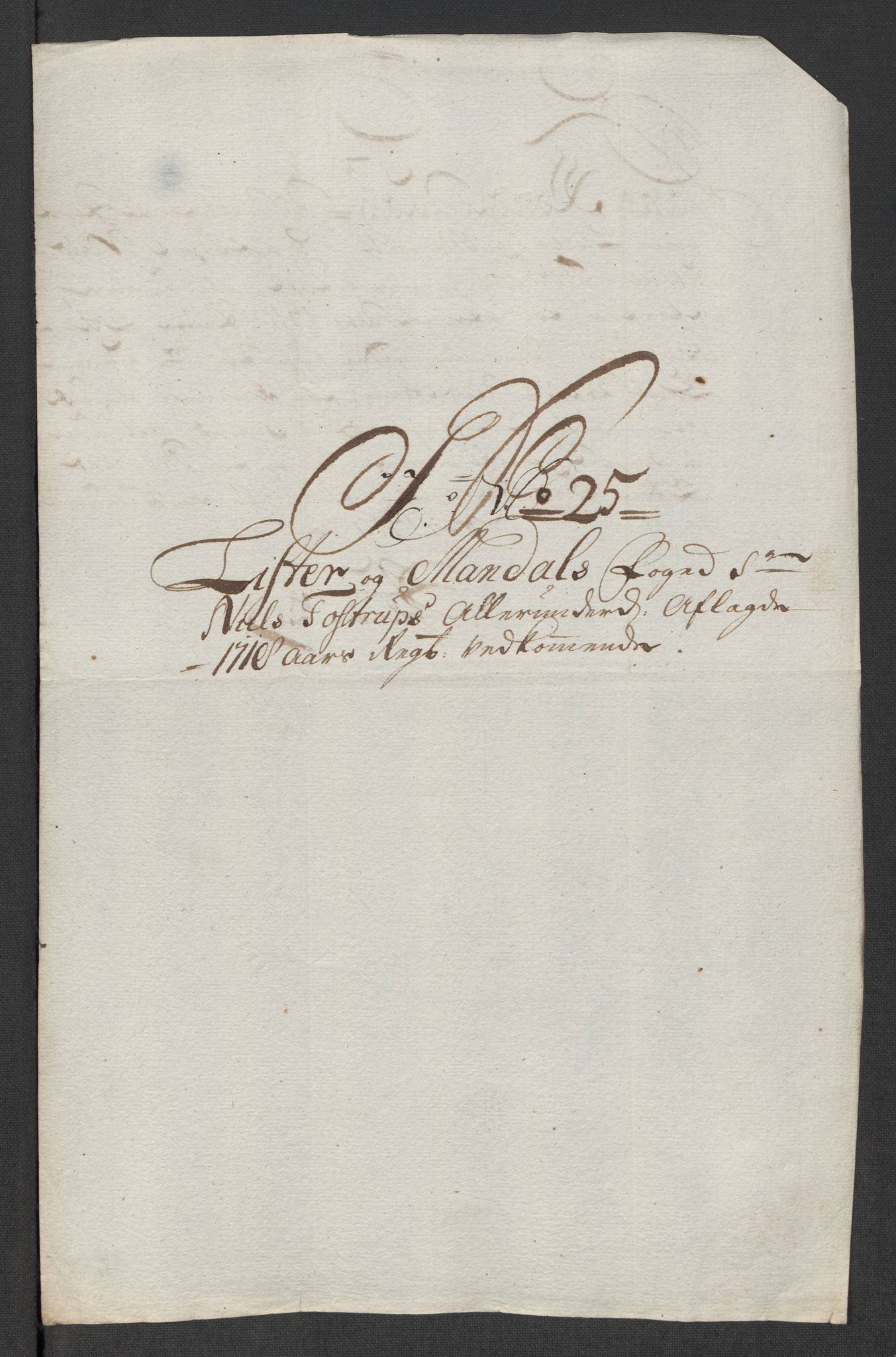 Rentekammeret inntil 1814, Reviderte regnskaper, Fogderegnskap, AV/RA-EA-4092/R43/L2563: Fogderegnskap Lista og Mandal, 1718, p. 350