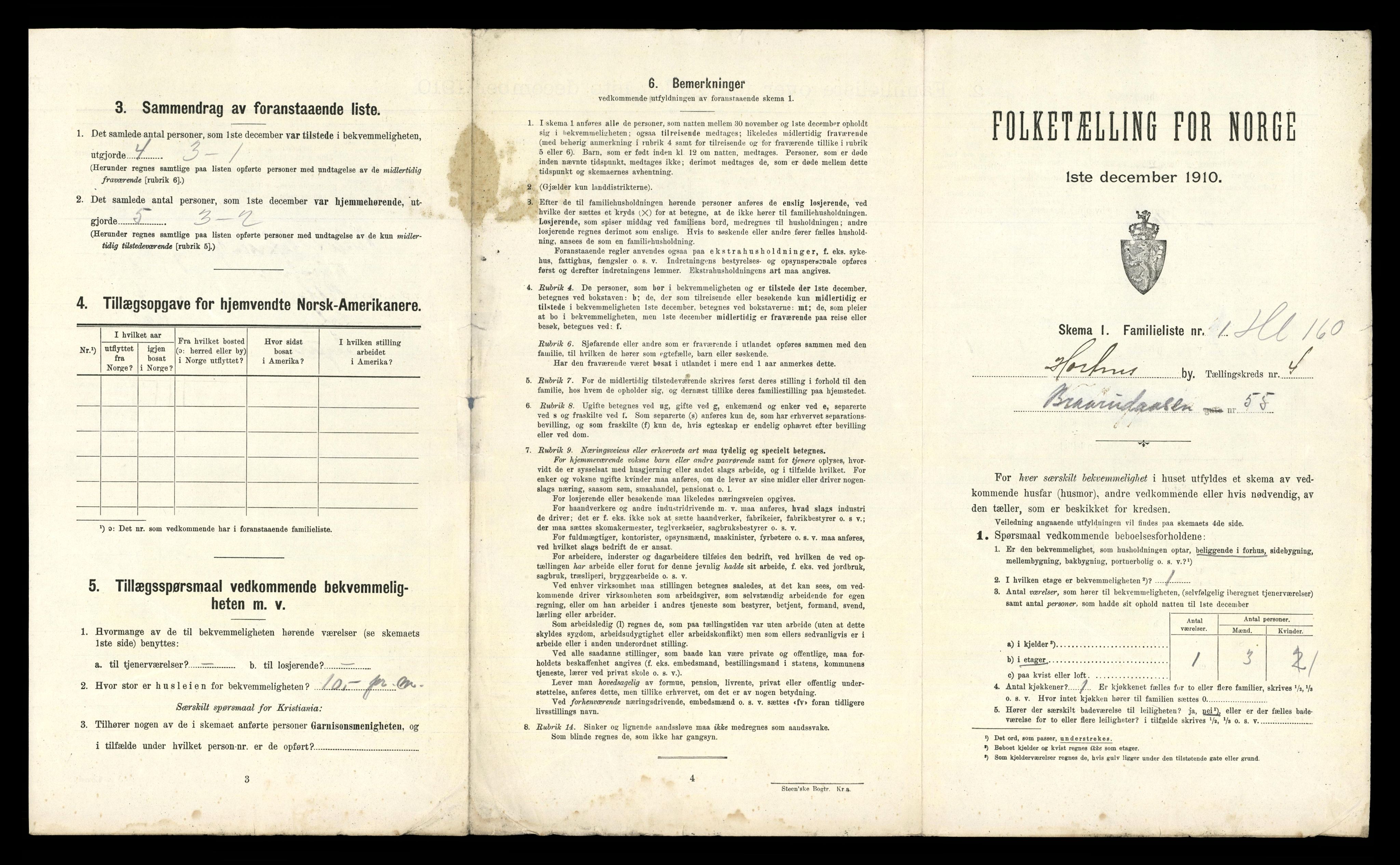 RA, 1910 census for Horten, 1910, p. 4648