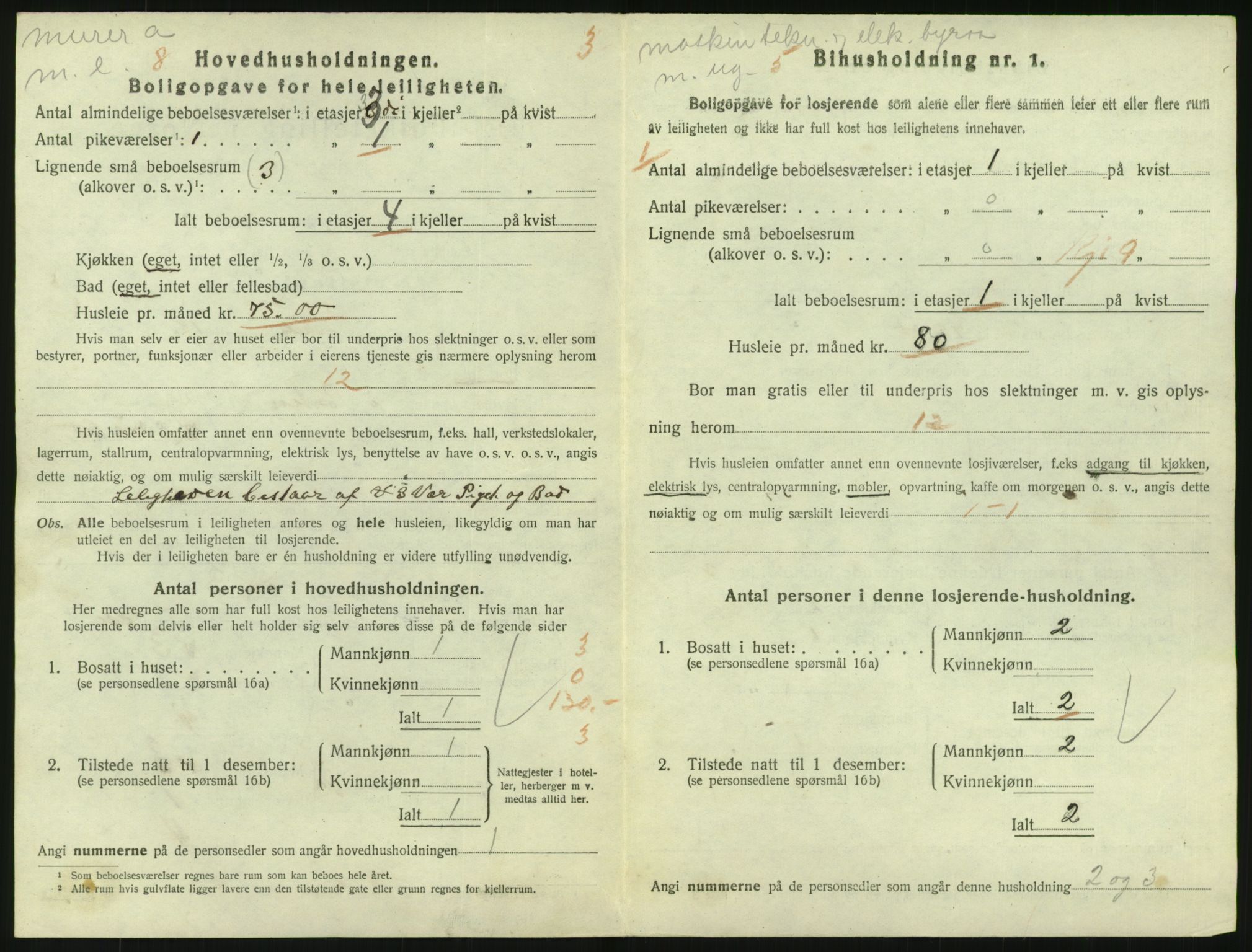 SAO, 1920 census for Kristiania, 1920, p. 90732