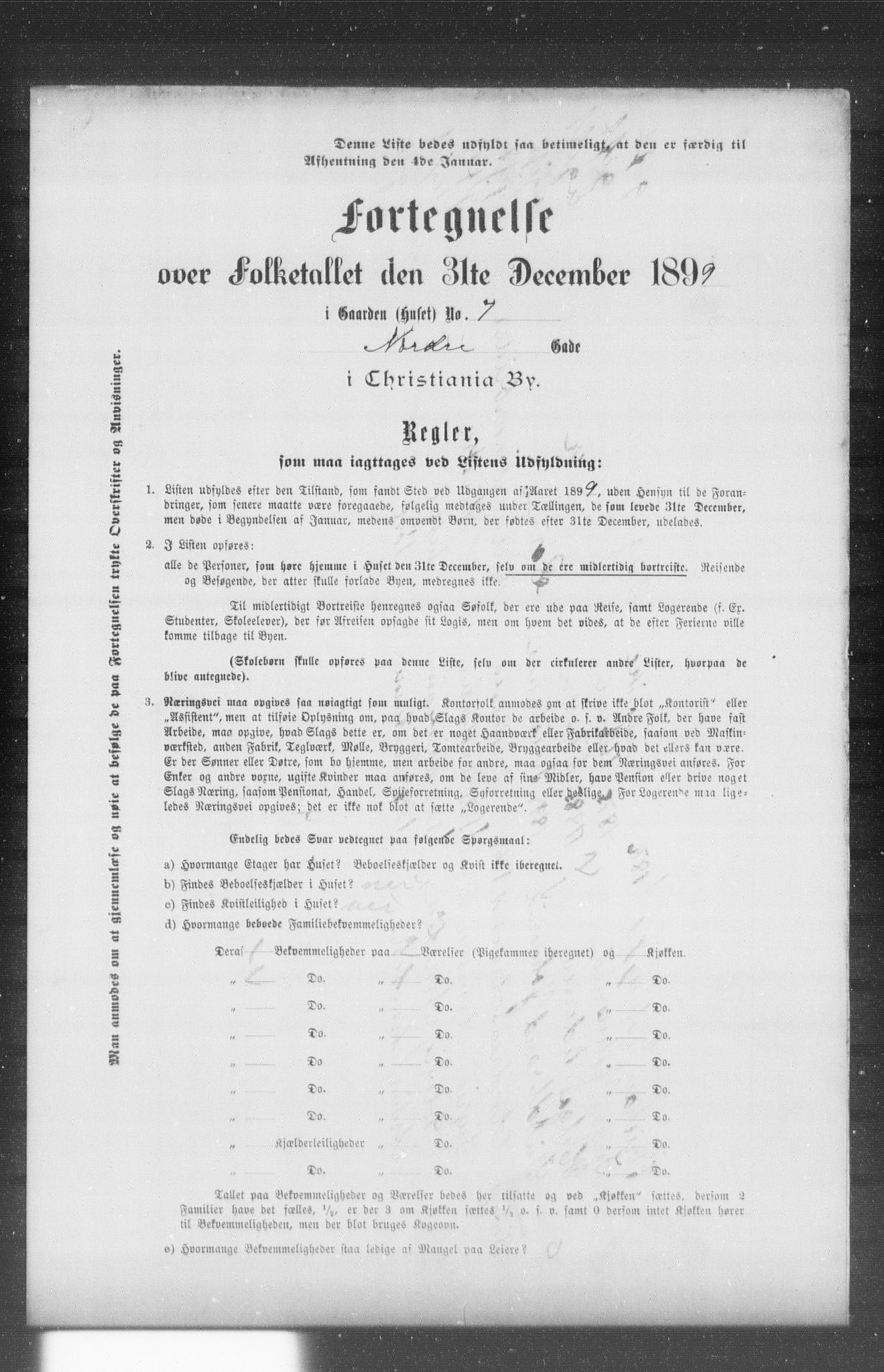 OBA, Municipal Census 1899 for Kristiania, 1899, p. 9485