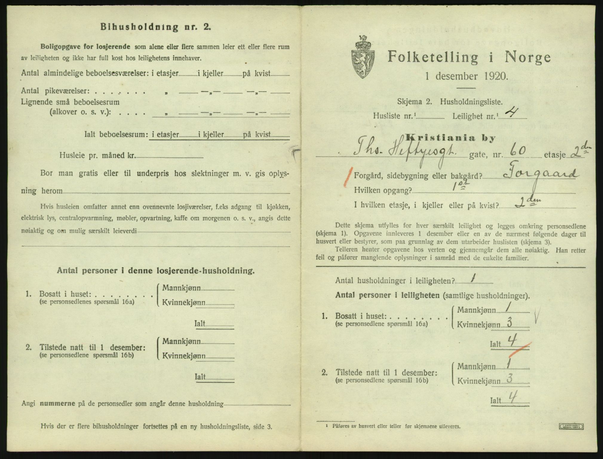 SAO, 1920 census for Kristiania, 1920, p. 111427