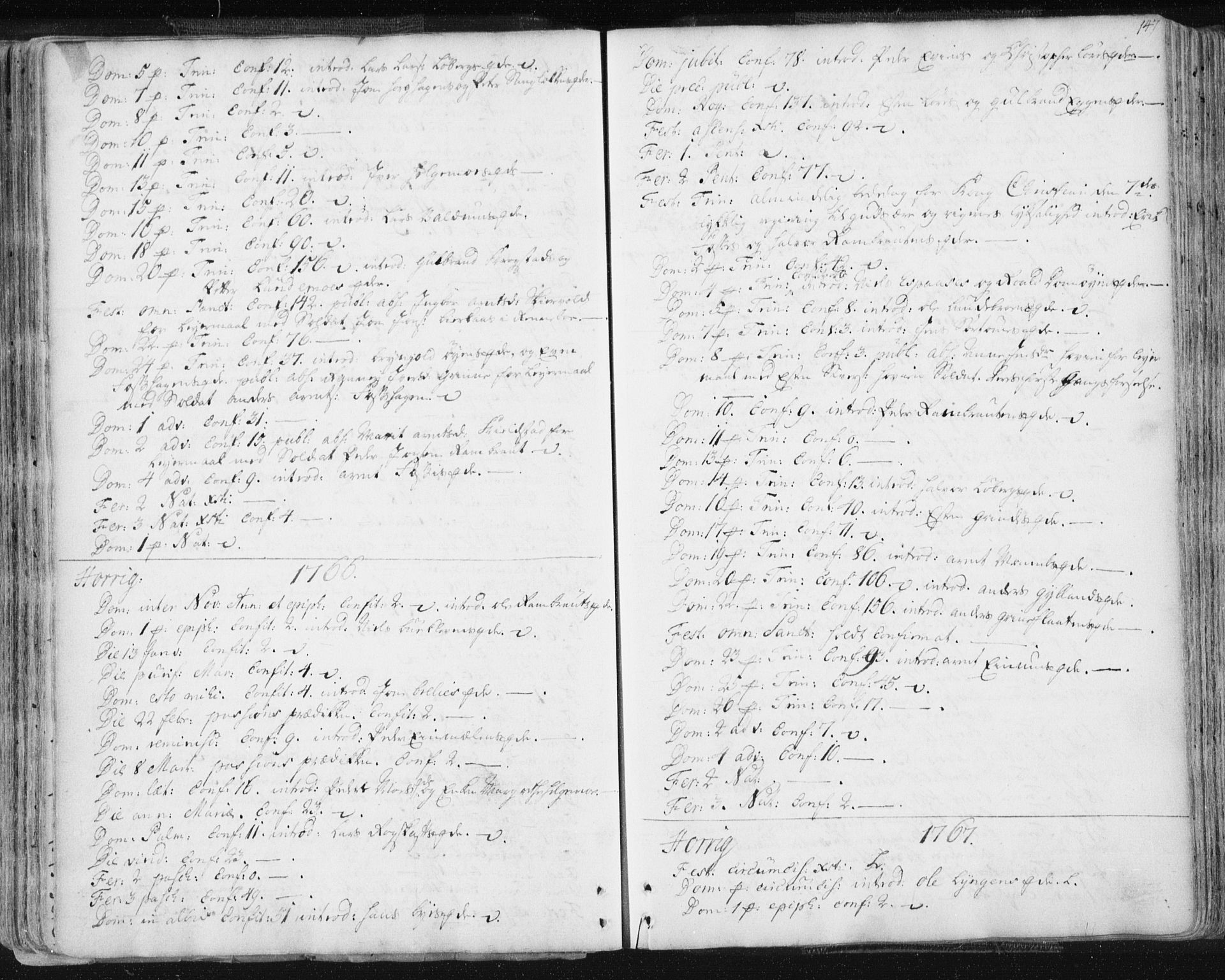 Ministerialprotokoller, klokkerbøker og fødselsregistre - Sør-Trøndelag, AV/SAT-A-1456/687/L0991: Parish register (official) no. 687A02, 1747-1790, p. 147