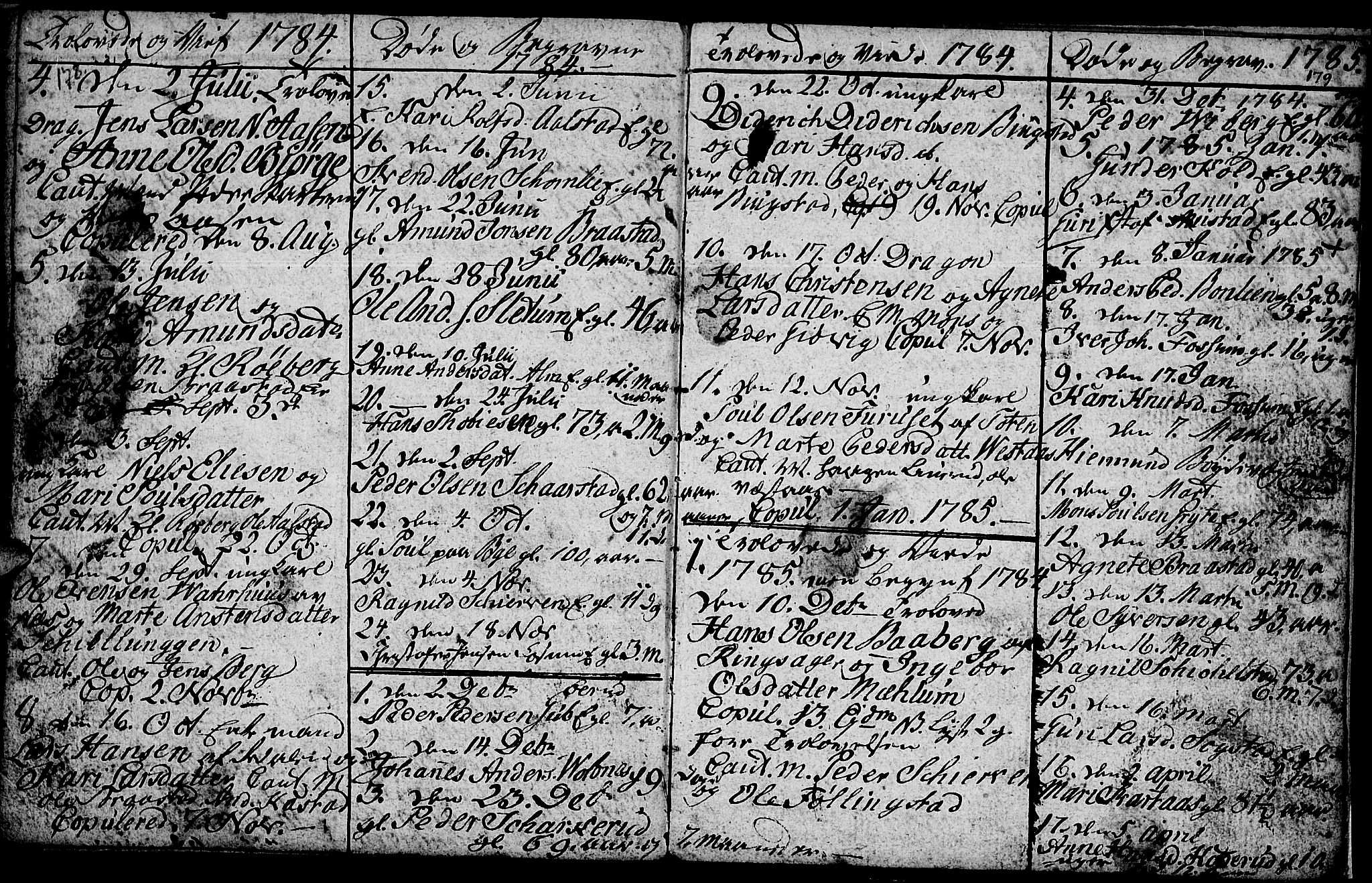 Vardal prestekontor, SAH/PREST-100/H/Ha/Hab/L0001: Parish register (copy) no. 1, 1771-1790, p. 178-179