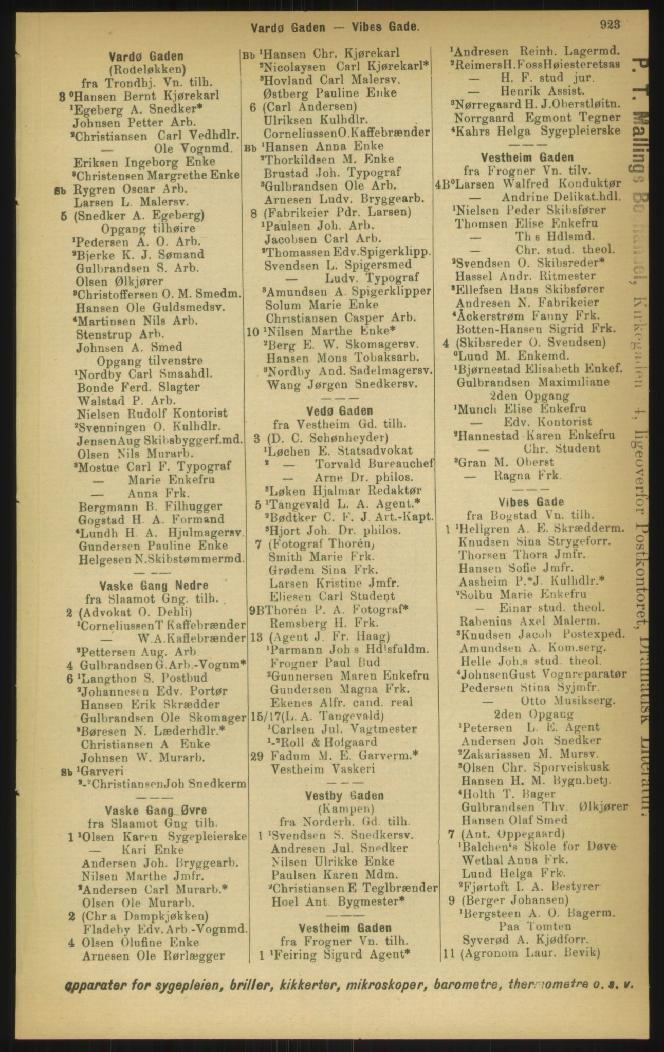 Kristiania/Oslo adressebok, PUBL/-, 1897, p. 923