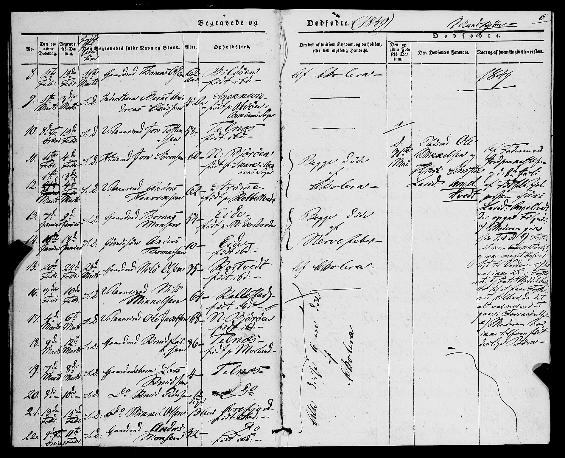 Fjell sokneprestembete, AV/SAB-A-75301/H/Haa: Parish register (official) no. A 7, 1847-1877, p. 6