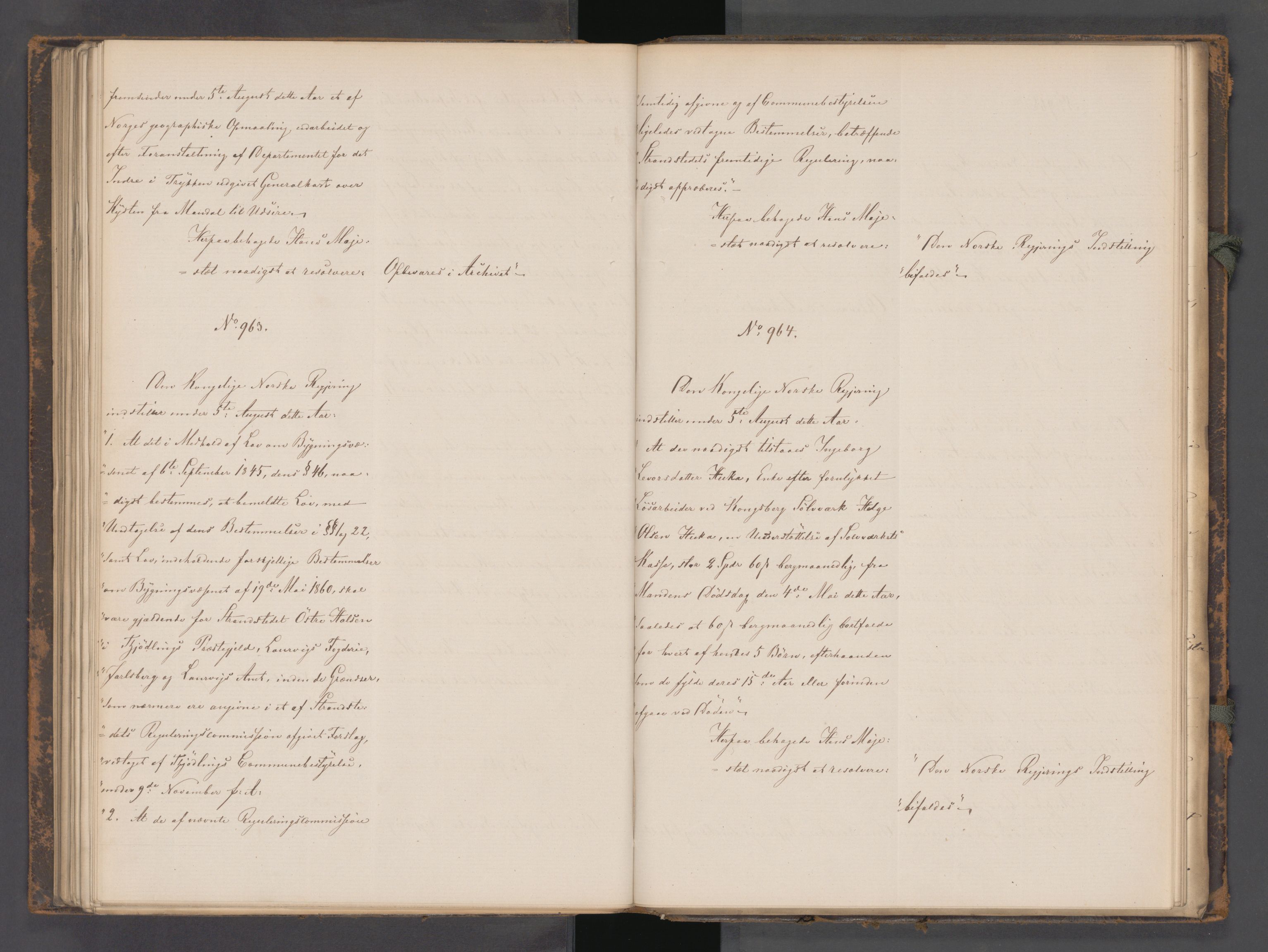 Statsrådssekretariatet, AV/RA-S-1001/A/Ab/L0104: Kgl. res. nr. 724-1001b, 2. halvår, 1865