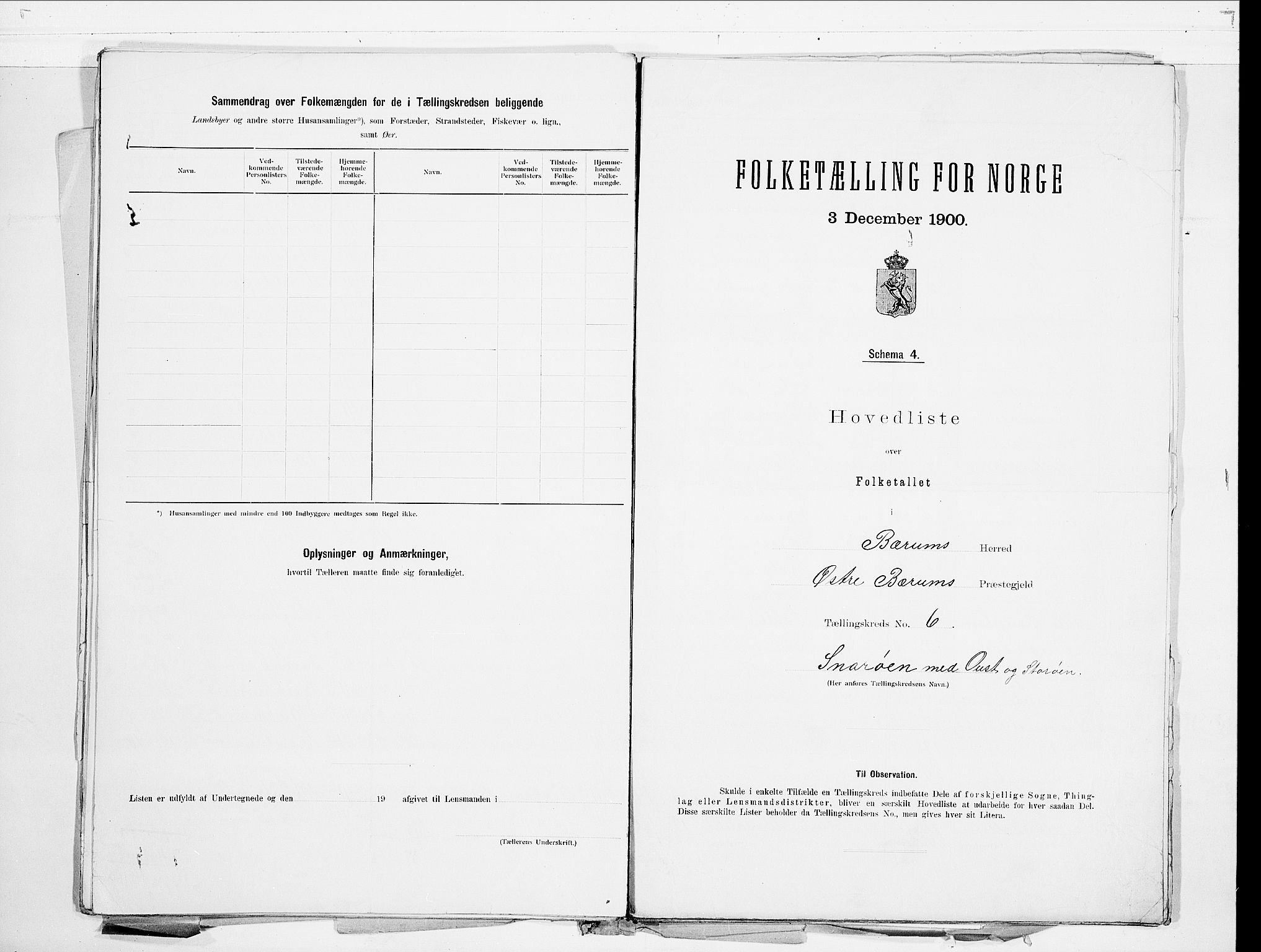 SAO, 1900 census for Bærum, 1900, p. 18