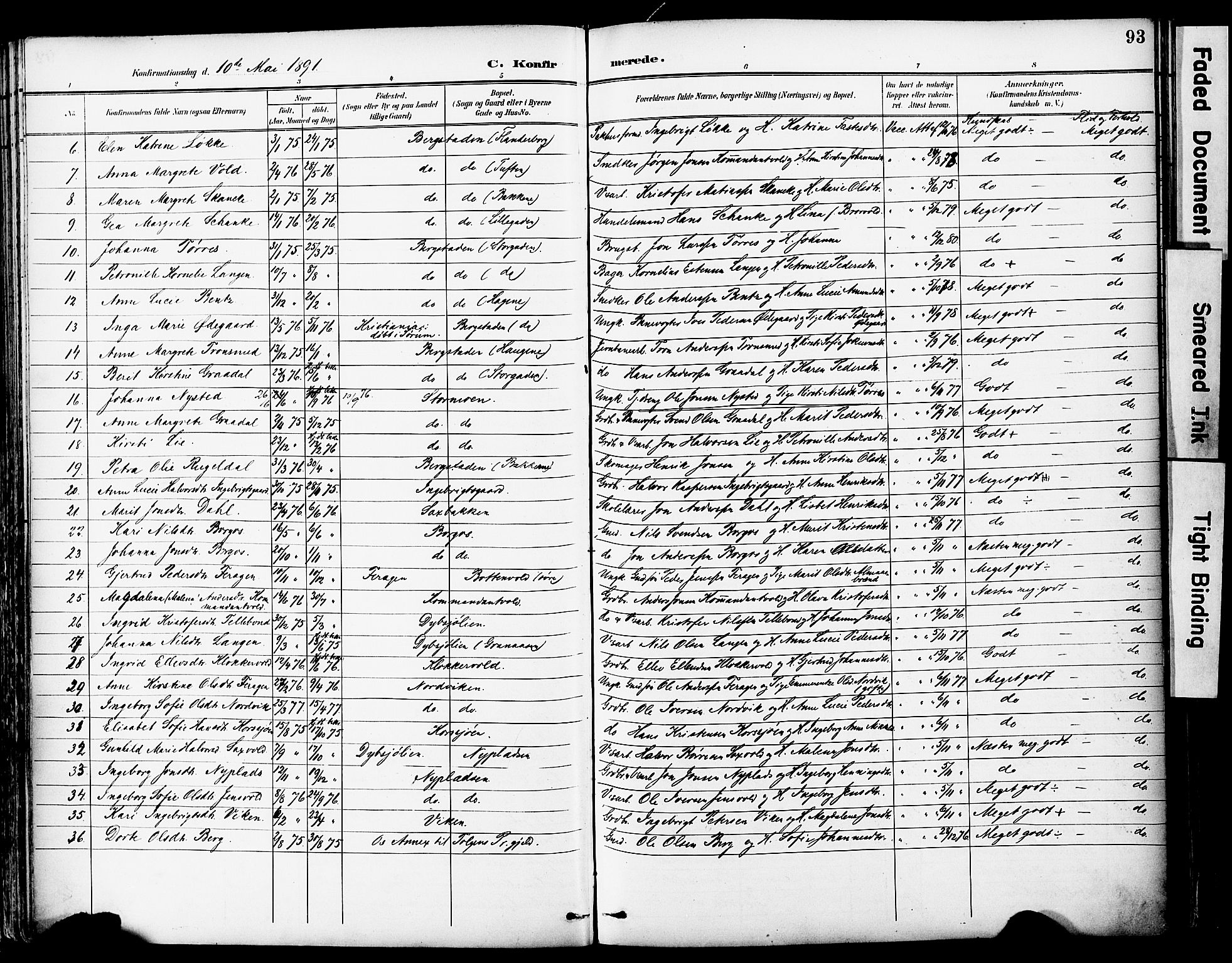 Ministerialprotokoller, klokkerbøker og fødselsregistre - Sør-Trøndelag, SAT/A-1456/681/L0935: Parish register (official) no. 681A13, 1890-1898, p. 93