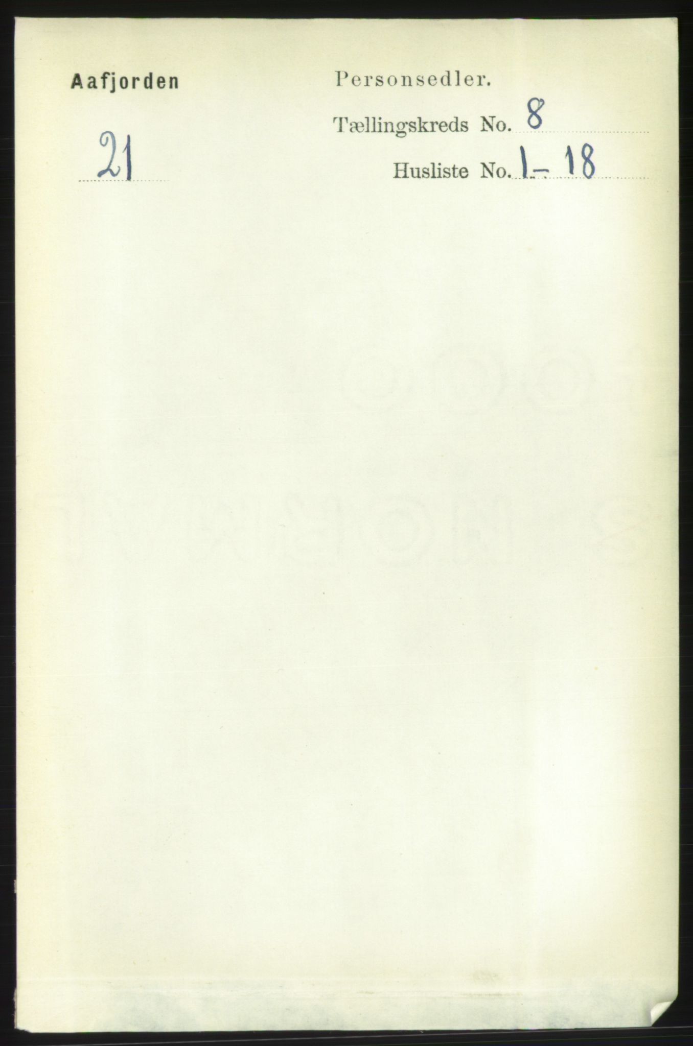 RA, 1891 census for 1630 Åfjord, 1891, p. 1981