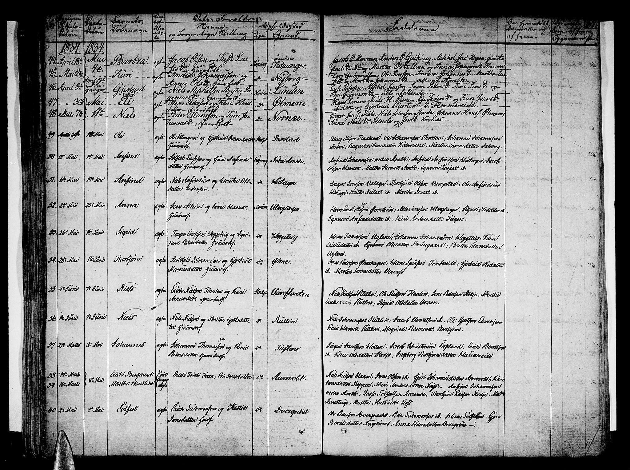 Sogndal sokneprestembete, AV/SAB-A-81301/H/Haa/Haaa/L0010: Parish register (official) no. A 10, 1821-1838, p. 64