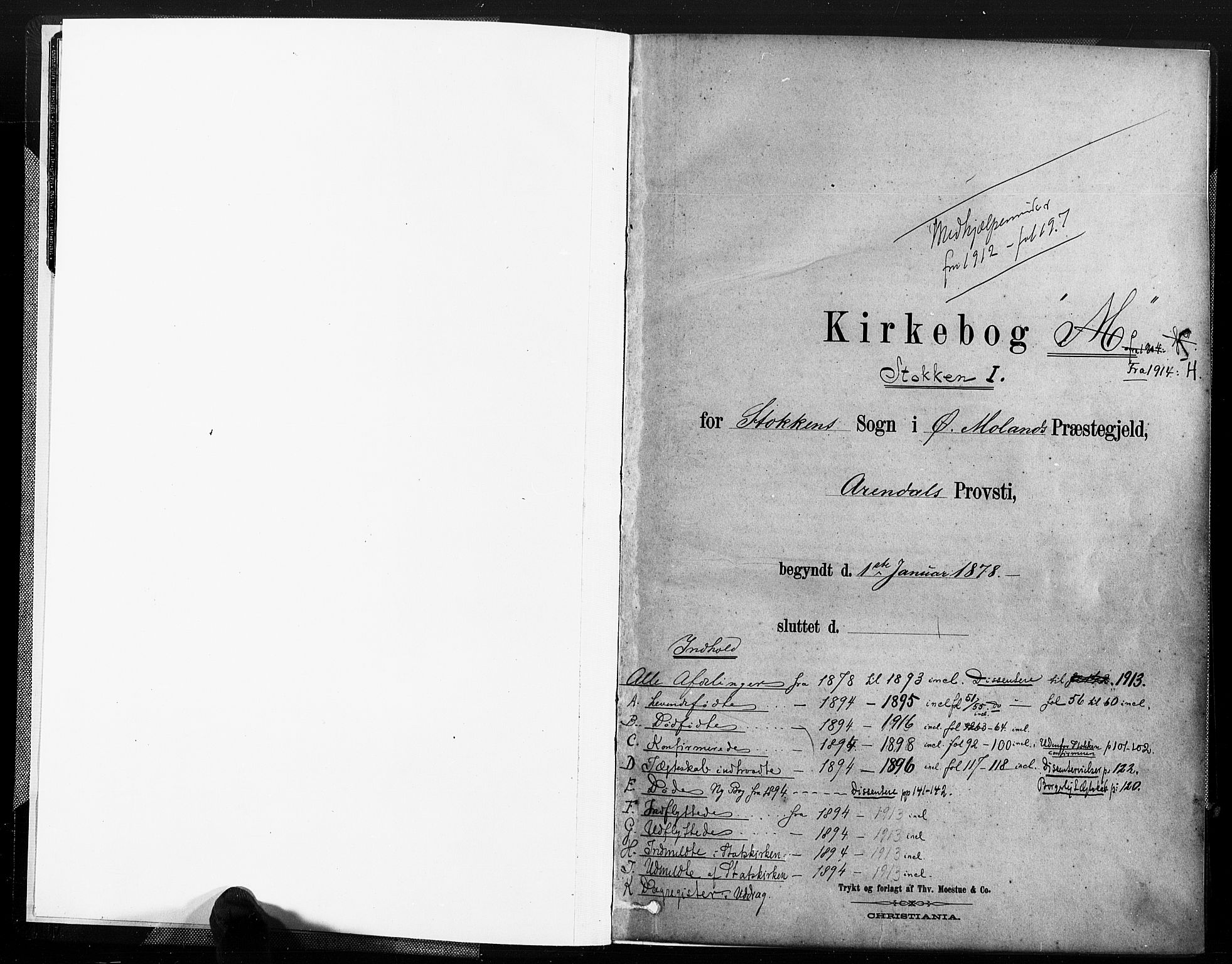 Austre Moland sokneprestkontor, AV/SAK-1111-0001/F/Fa/Fab/L0001: Parish register (official) no. A 1, 1878-1898