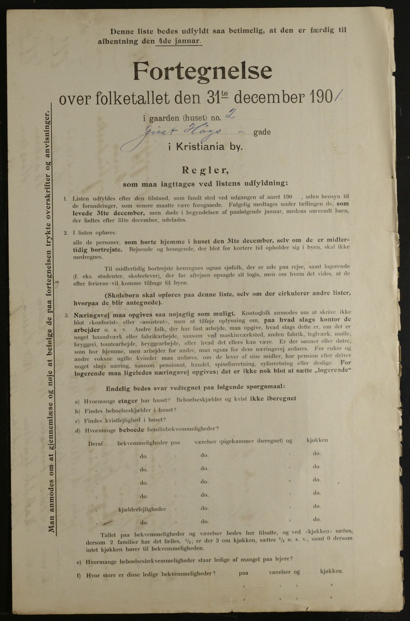 OBA, Municipal Census 1901 for Kristiania, 1901, p. 7440