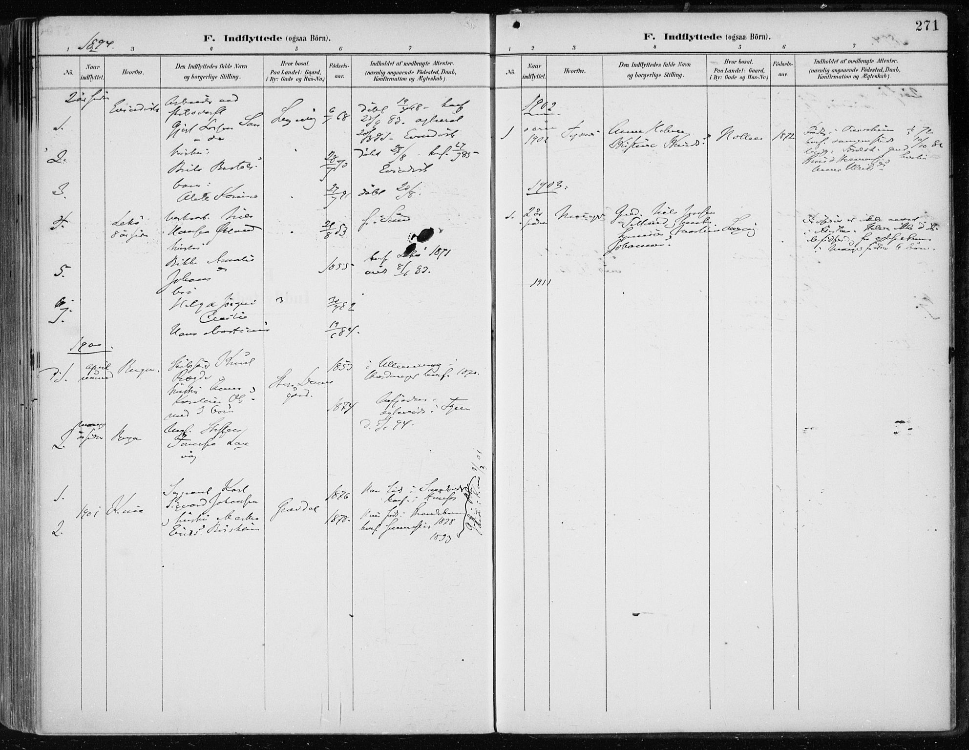 Askøy Sokneprestembete, SAB/A-74101/H/Ha/Haa/Haae/L0003: Parish register (official) no. E 3, 1891-1903, p. 271