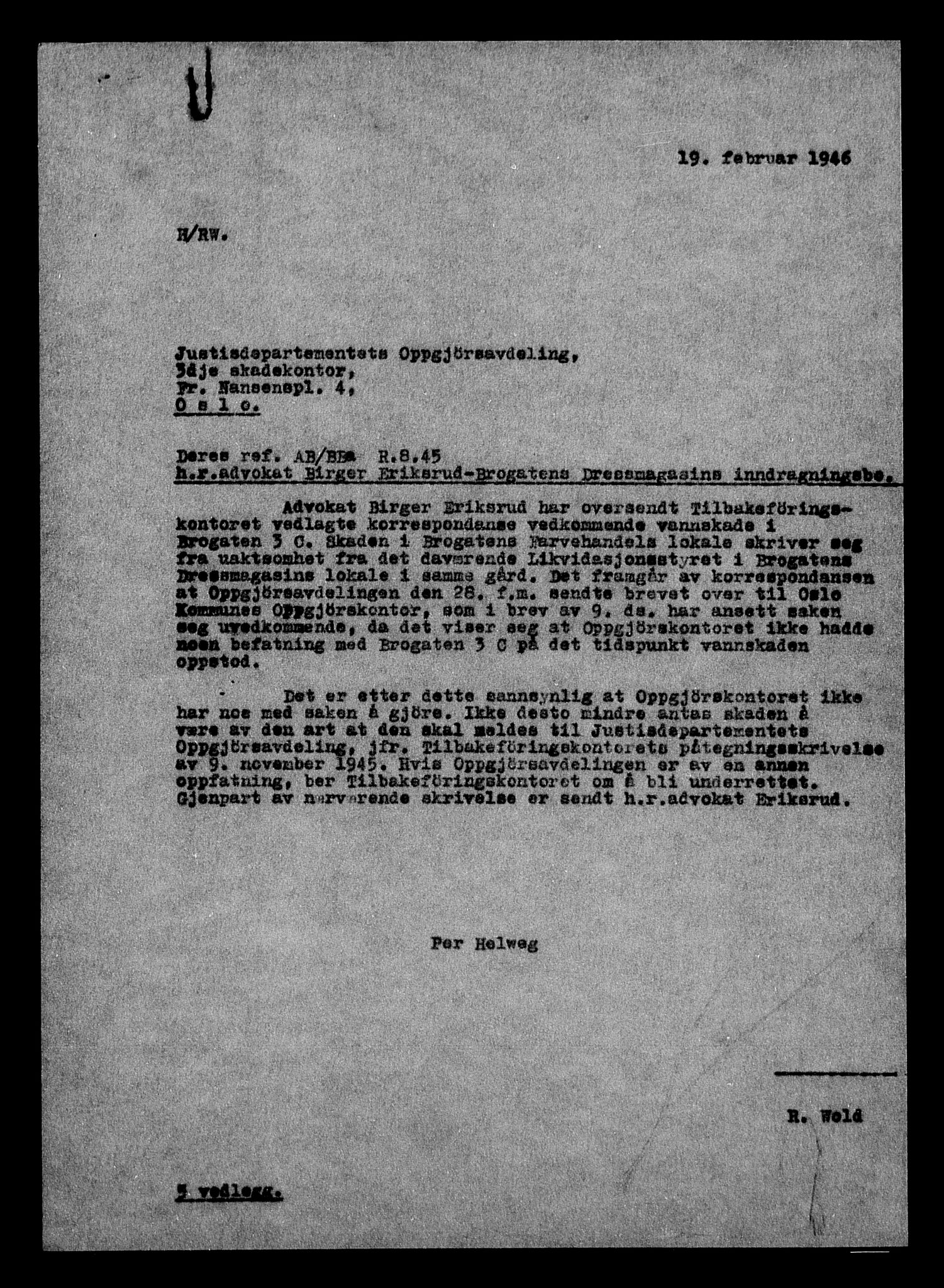 Justisdepartementet, Tilbakeføringskontoret for inndratte formuer, RA/S-1564/H/Hc/Hcc/L0928: --, 1945-1947, p. 83