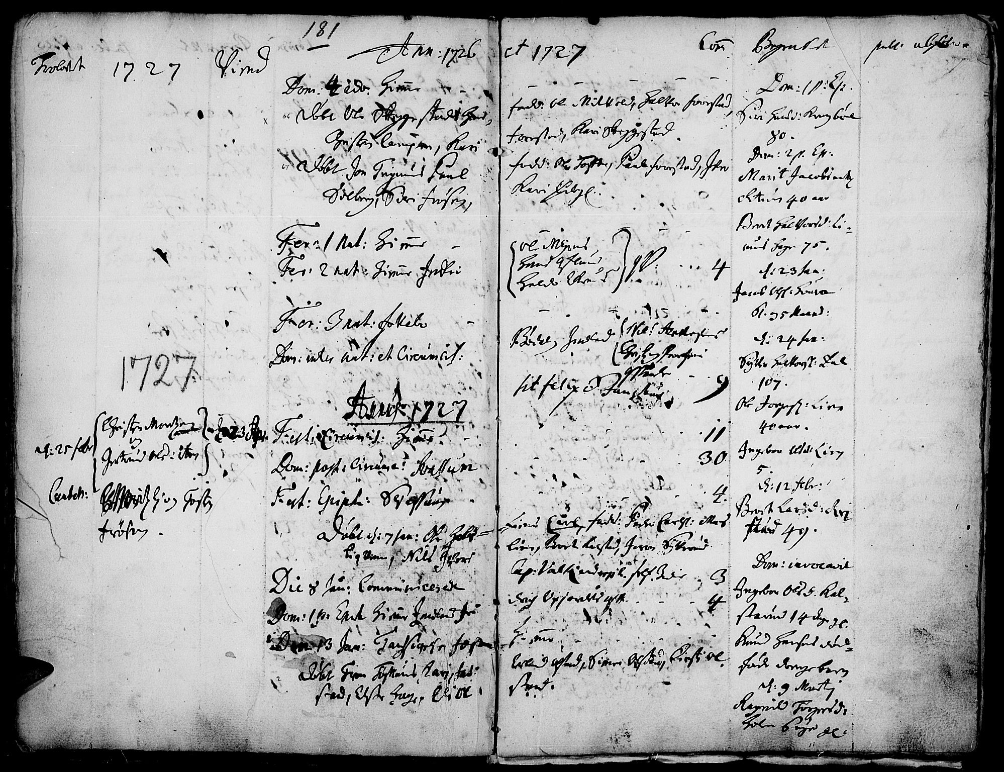Gausdal prestekontor, SAH/PREST-090/H/Ha/Haa/L0001: Parish register (official) no. 1, 1693-1728, p. 181