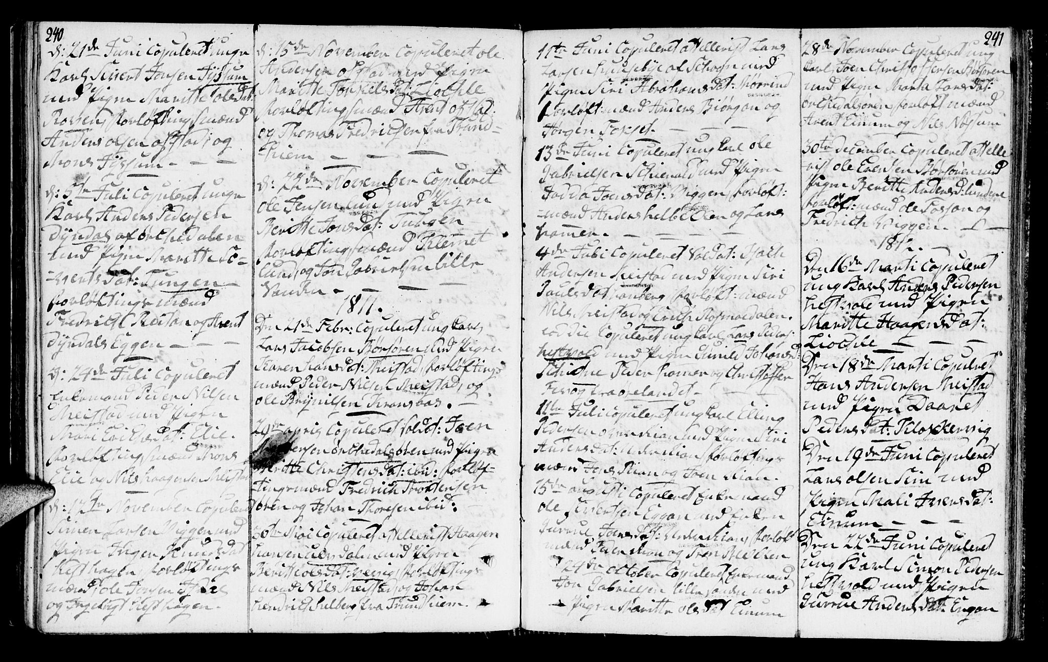 Ministerialprotokoller, klokkerbøker og fødselsregistre - Sør-Trøndelag, SAT/A-1456/665/L0769: Parish register (official) no. 665A04, 1803-1816, p. 240-241