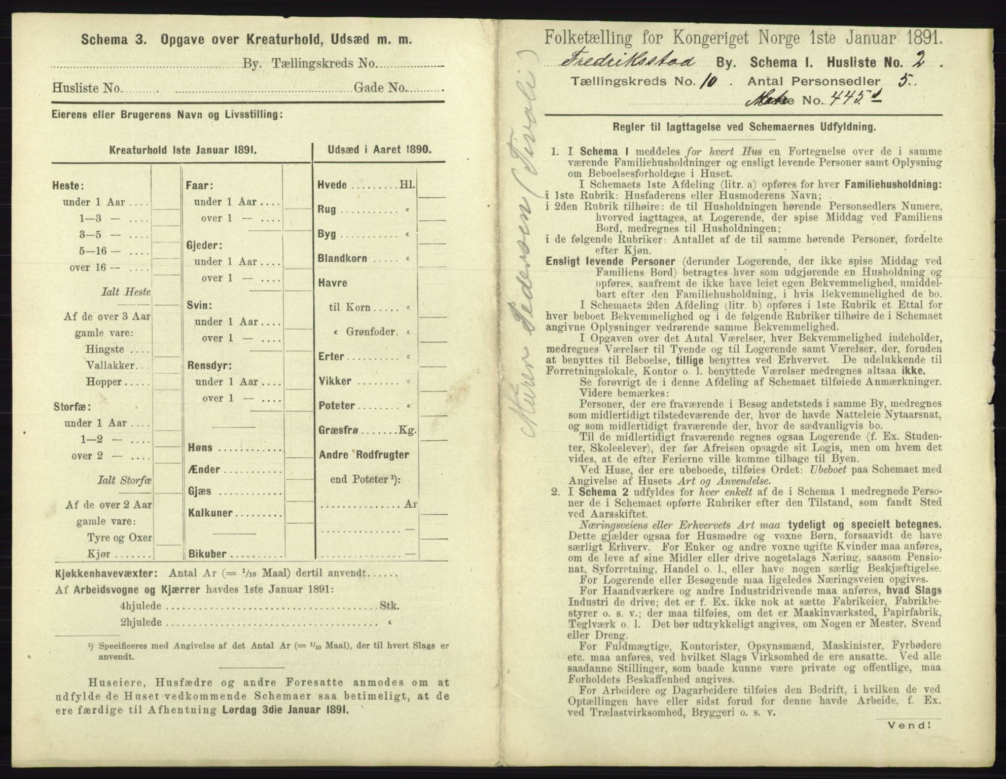 RA, 1891 census for 0103 Fredrikstad, 1891, p. 1888