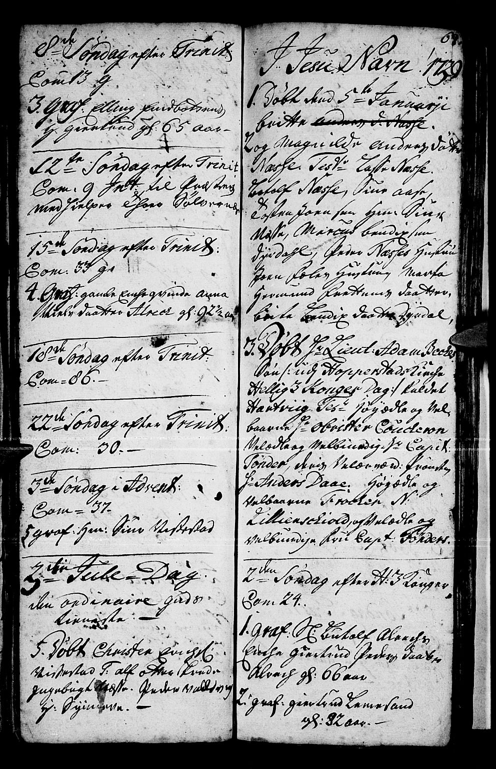 Vik sokneprestembete, AV/SAB-A-81501/H/Haa/Haaa/L0001: Parish register (official) no. A 1 / 2, 1727-1739, p. 68