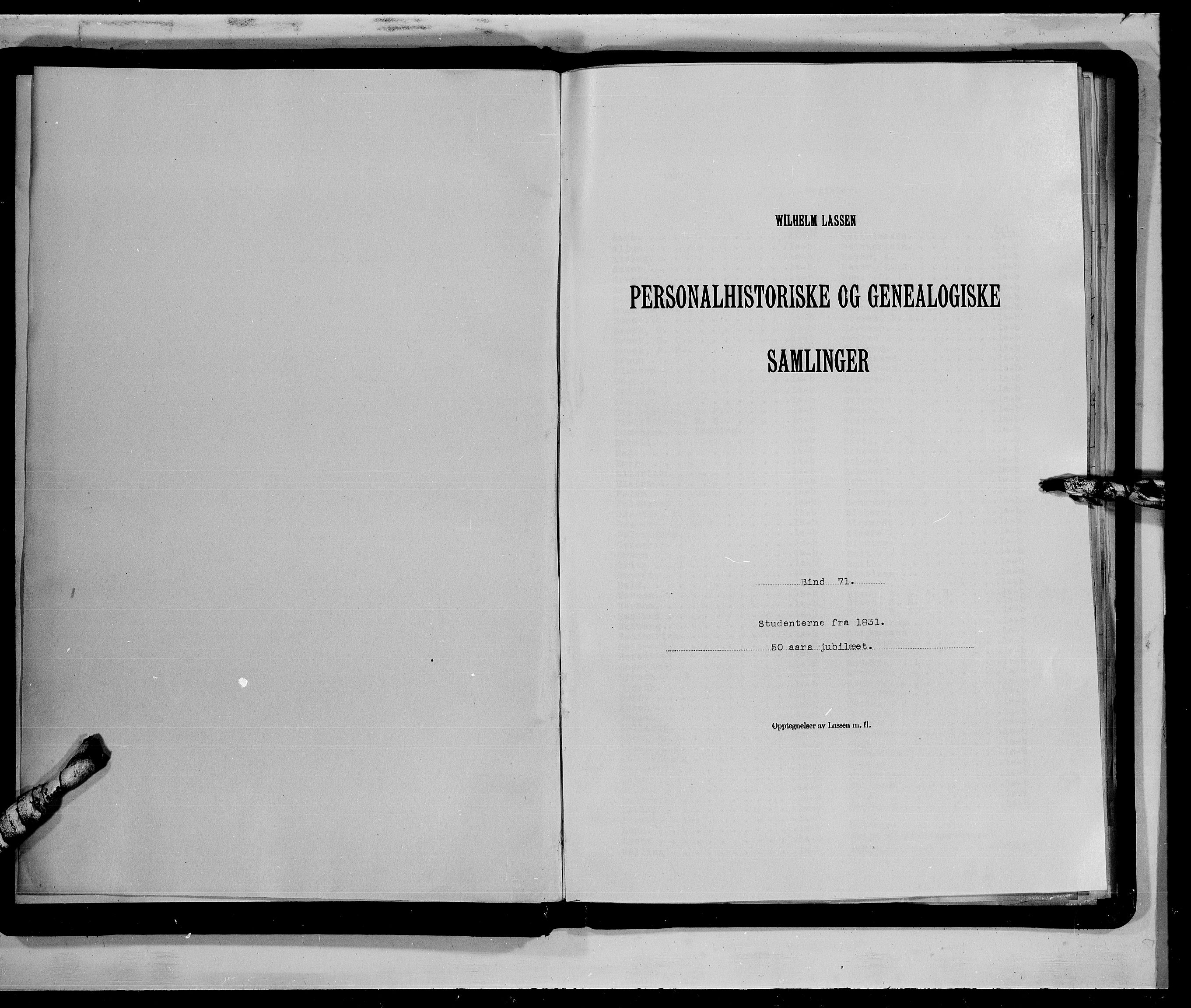 Lassens samlinger, AV/RA-PA-0051/F/Fb/L0071: Studentene fra 1831 - 50-årsjubileet, 1881, p. 2