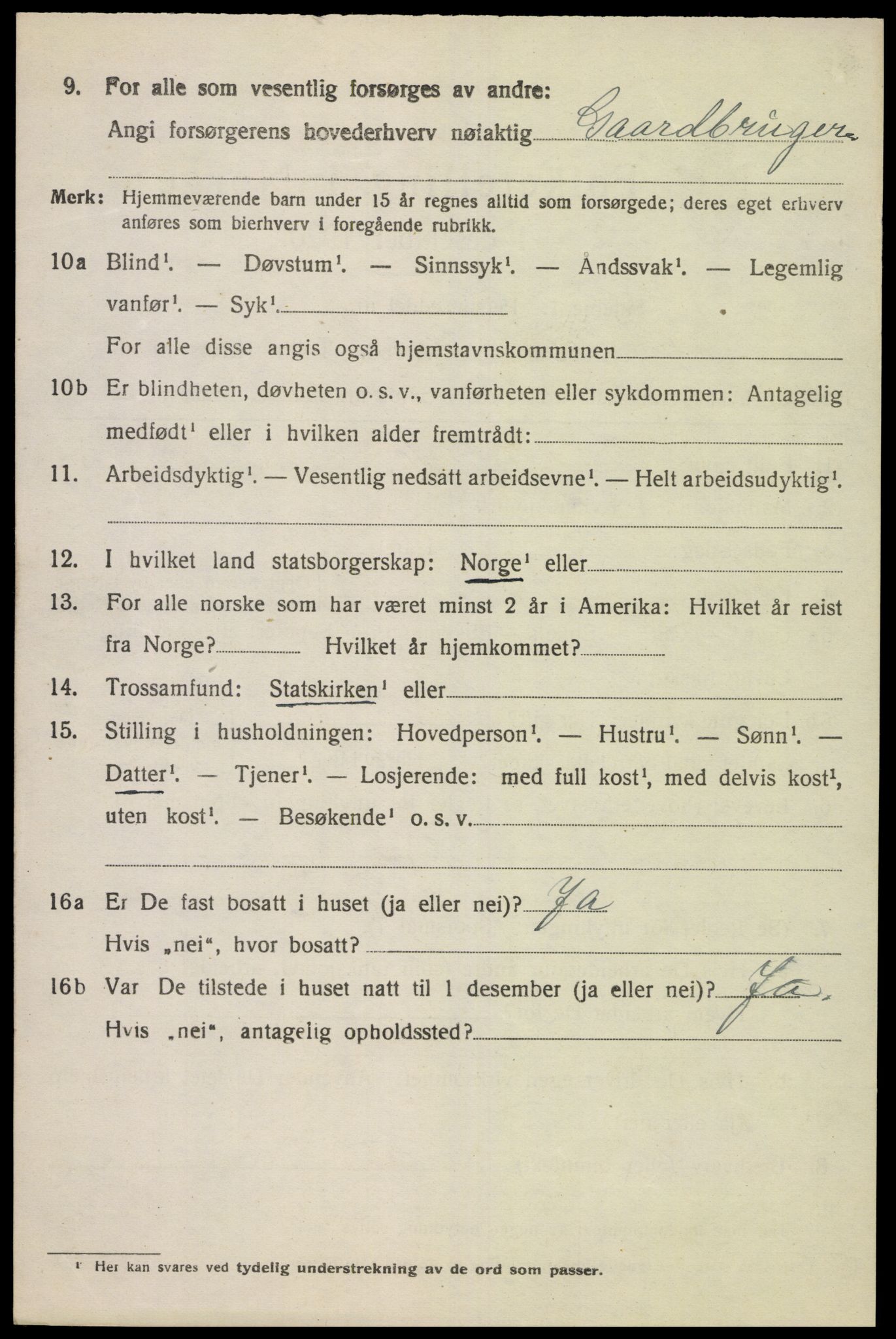 SAK, 1920 census for Øyslebø, 1920, p. 1125