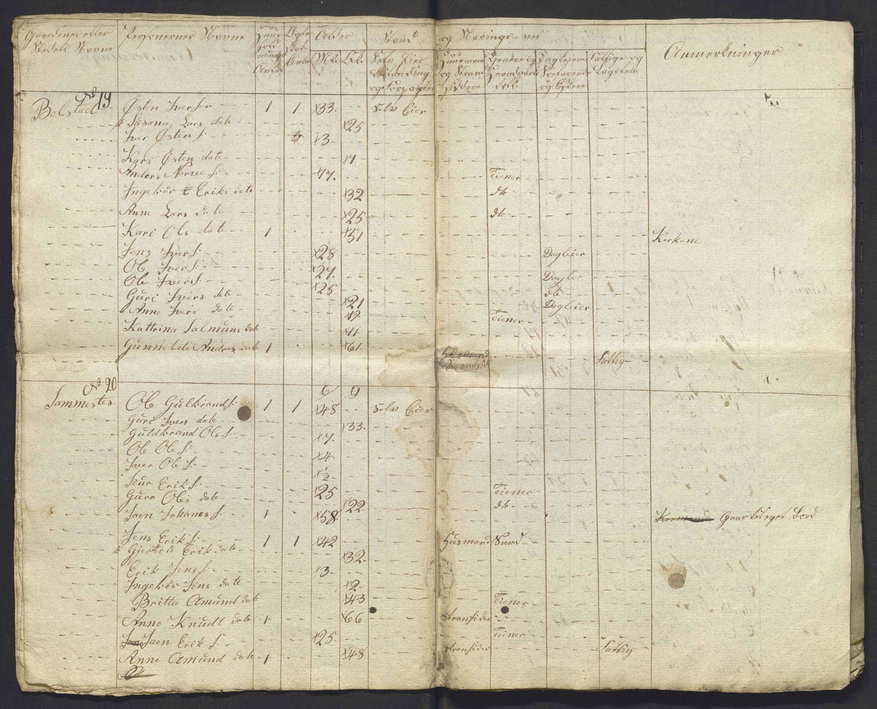 , 1825 Census for Luster parish, 1825, p. 26